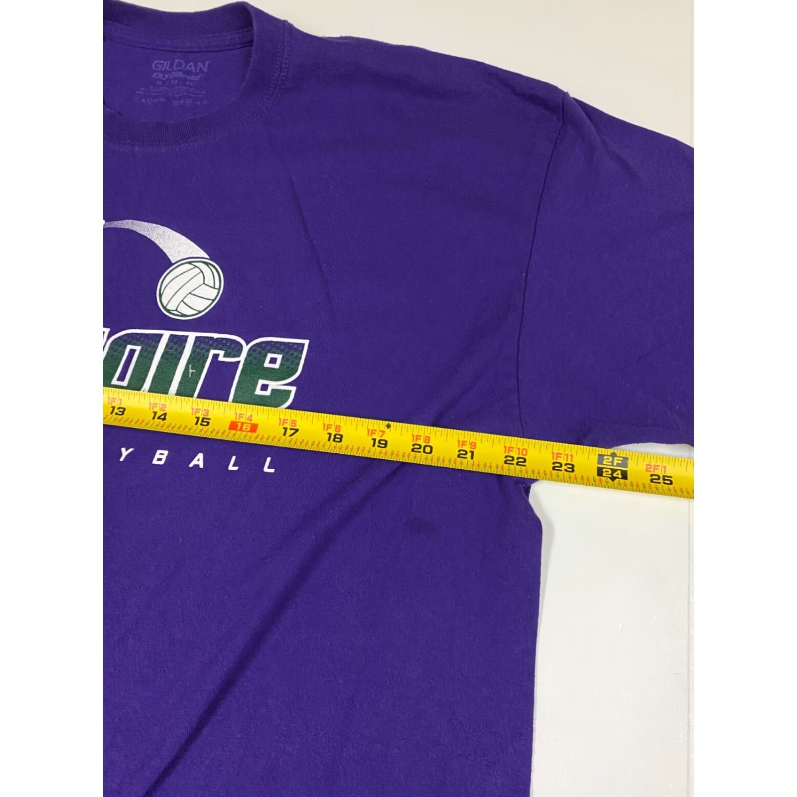 Gildan Gildan Volleyball Mens Shirt XL Purple Crew Neck Short Sleeve Cotton Logo T-Shirt Classic Mens Size US XL / EU 56 / 4 - 5 Thumbnail