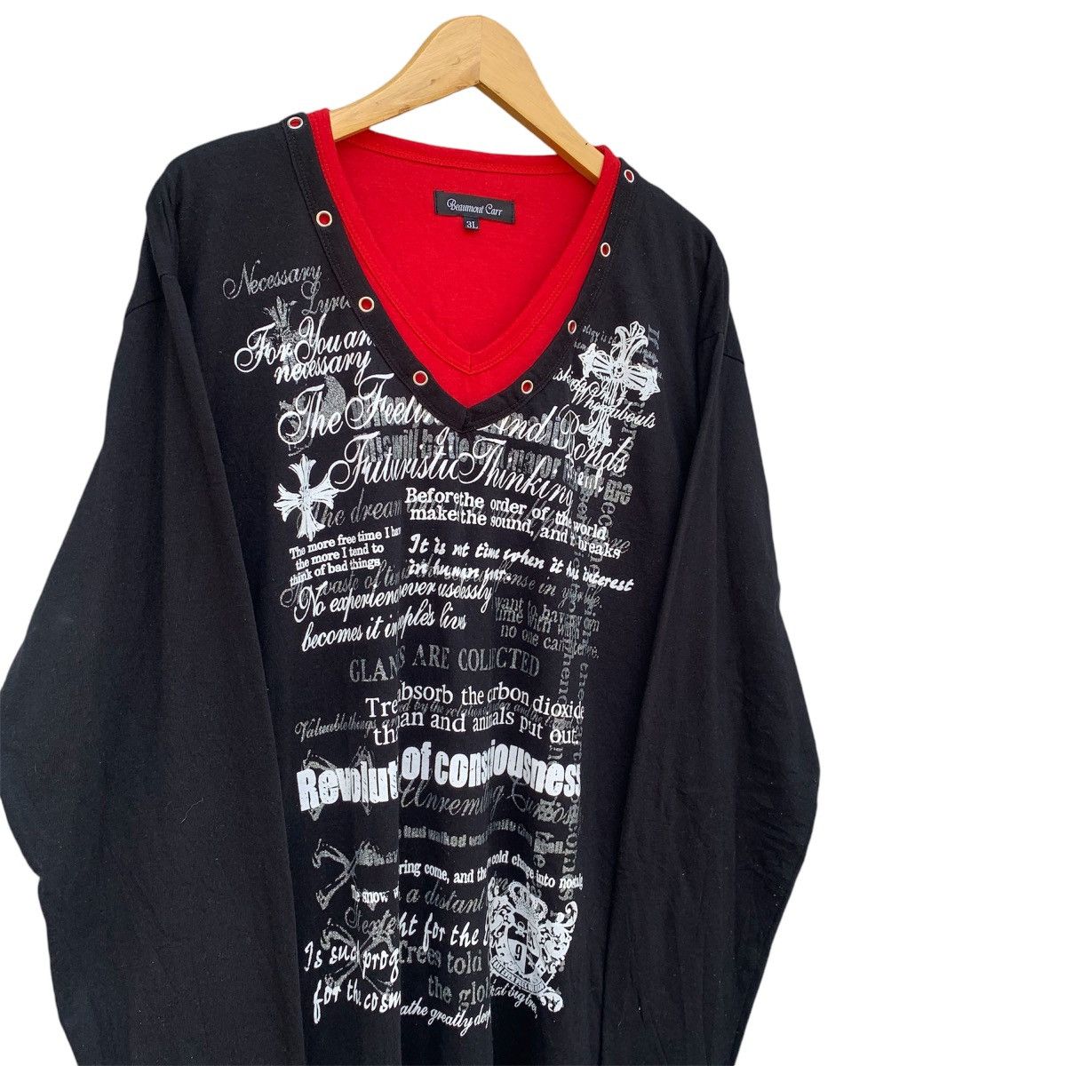 If Six Was Nine × Japanese Brand × Le Grande Bleu (L.G.B.) Beaumont carr poem longsleeave Size US XL / EU 56 / 4 - 5 Thumbnail