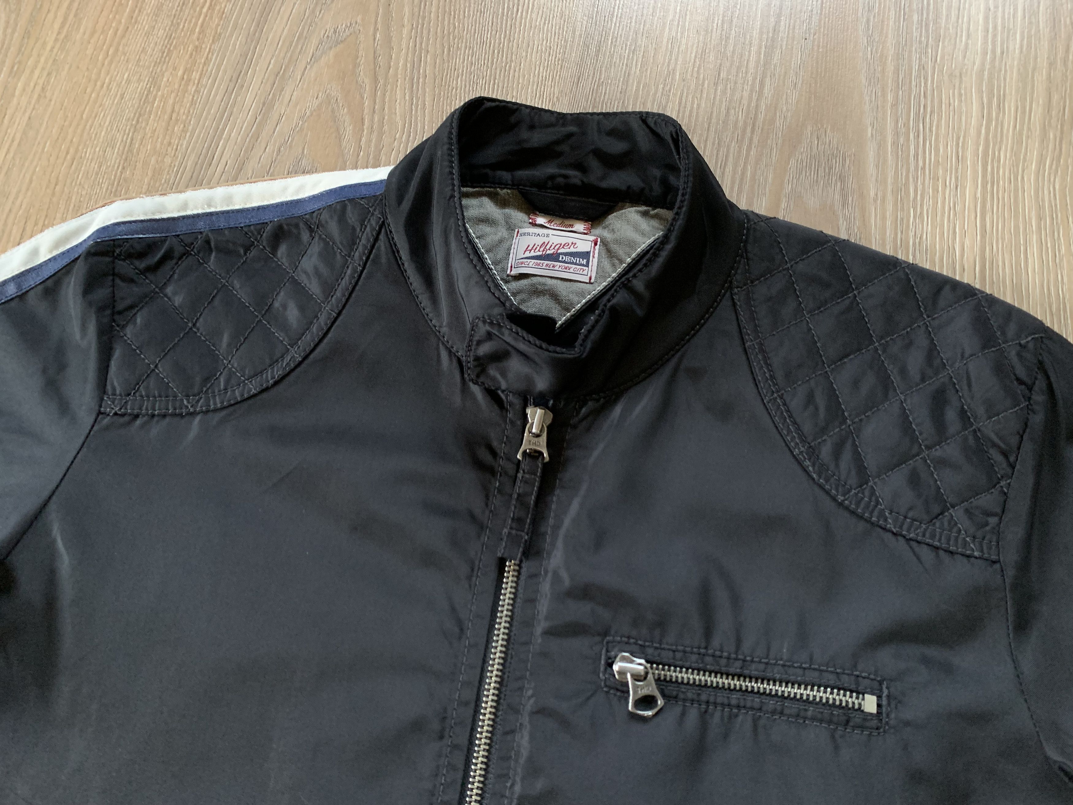 Tommy Hilfiger Denim Black Zip Windbreaker Jacket