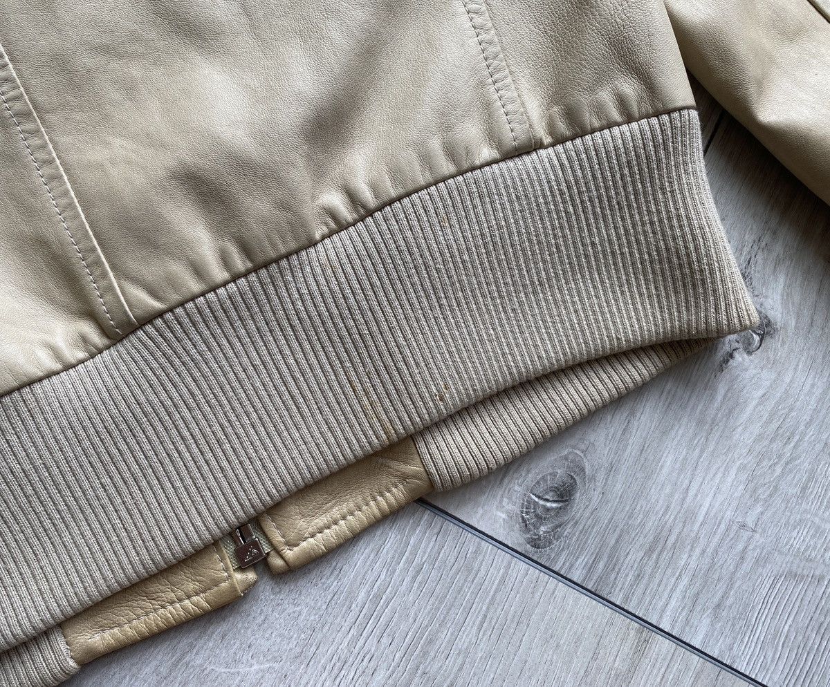 Dolce & Gabbana Dolce & Gabbana Beige Leather Bomber Jacket Size M / US 6-8 / IT 42-44 - 6 Thumbnail