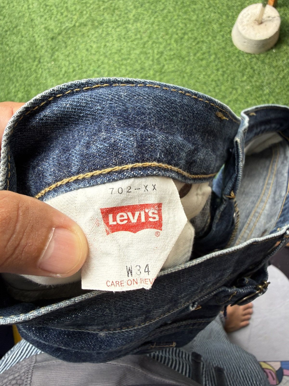 Levi's Vintage Clothing W33x34 Vintage levi’s 702 redline buckle back denime Size US 33 - 9 Thumbnail