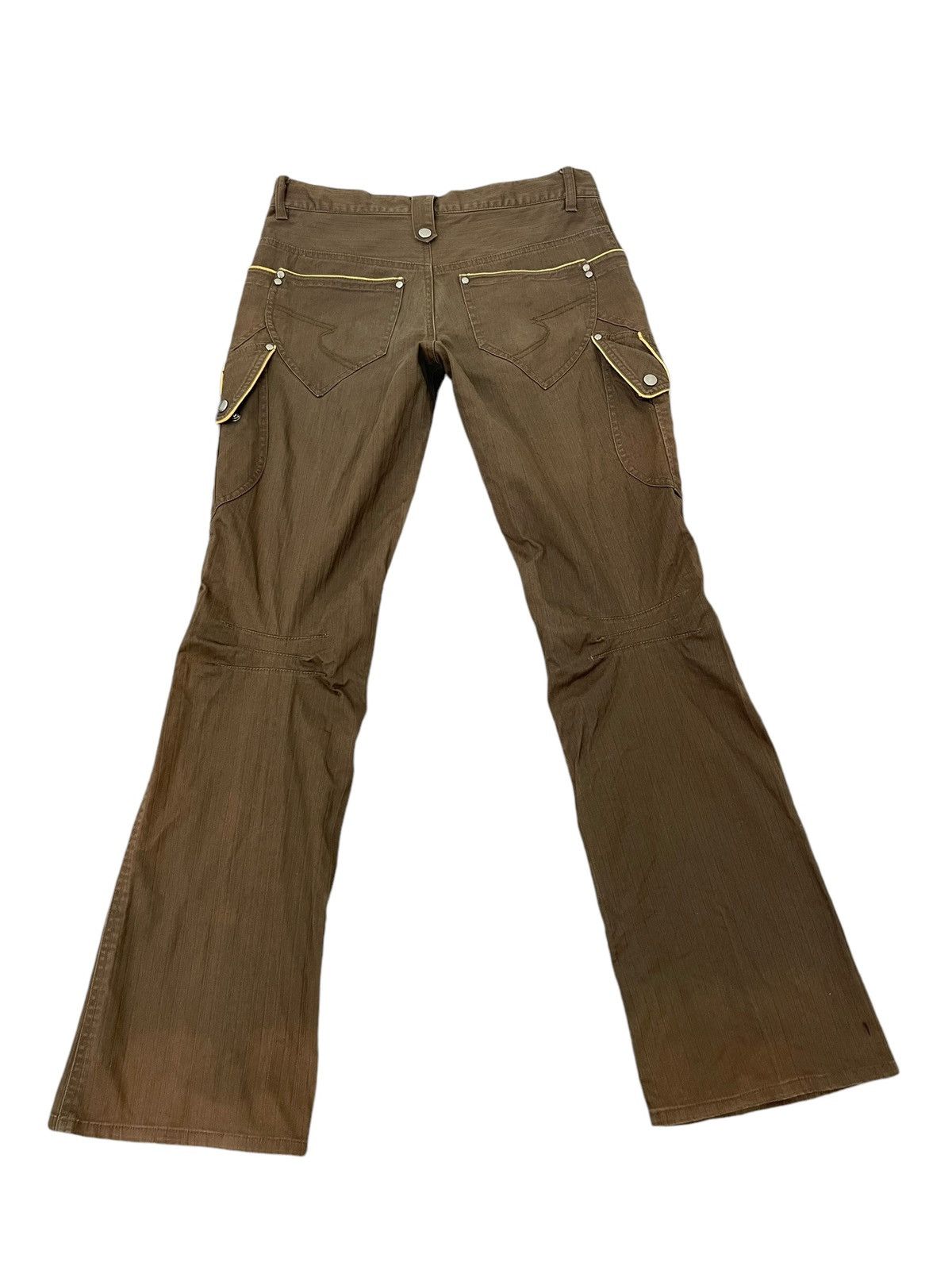 Le Grande Bleu (L.G.B.) Flare Cargo Semantic Design Faded Herringbones 1🟦4 Size US 31 - 2 Thumbnail