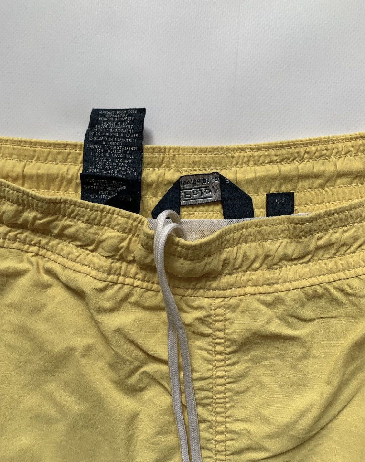Polo Ralph Lauren Vintage Polo Ralph Lauren Swimming Shorts Nylon Yellow Size US 38 / EU 54 - 3 Thumbnail
