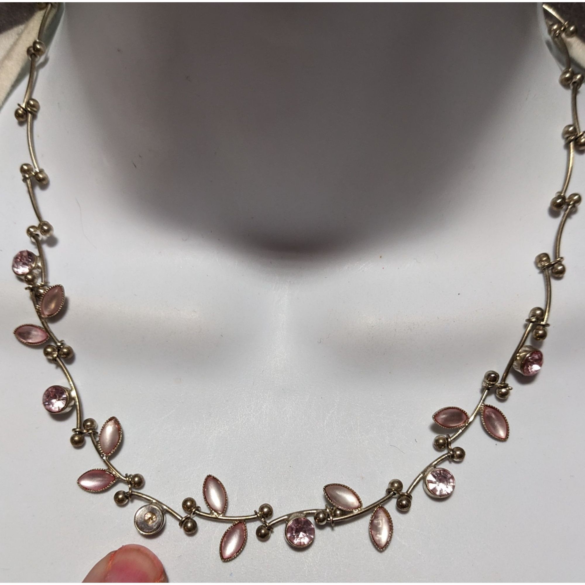 Other Pink Floral Rhinestone Gemmed Princess Necklace Size ONE SIZE - 6 Thumbnail