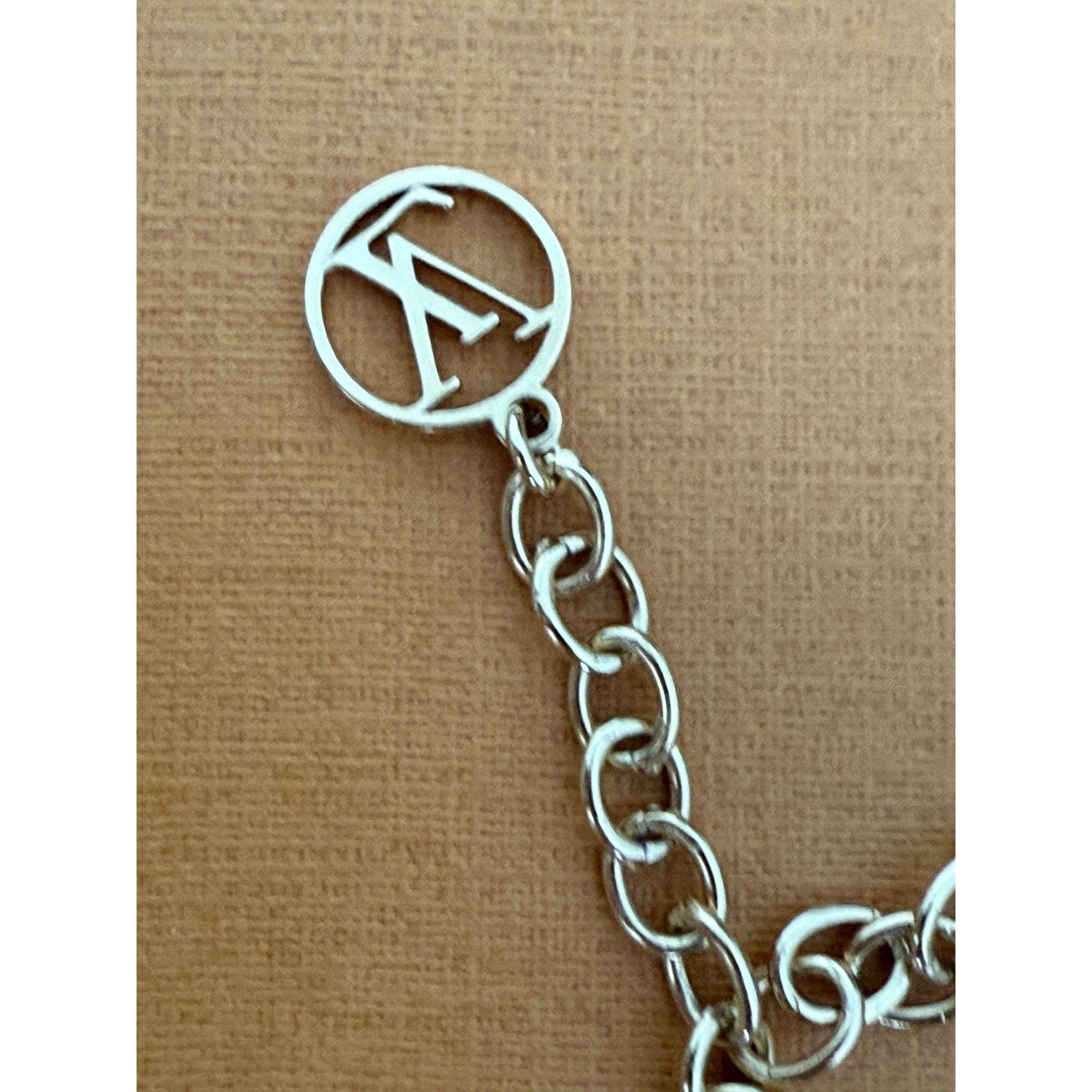 Louis Vuitton Louis Vuitton Gold V Pendant Necklace With Monogram Charm & Size ONE SIZE - 5 Thumbnail