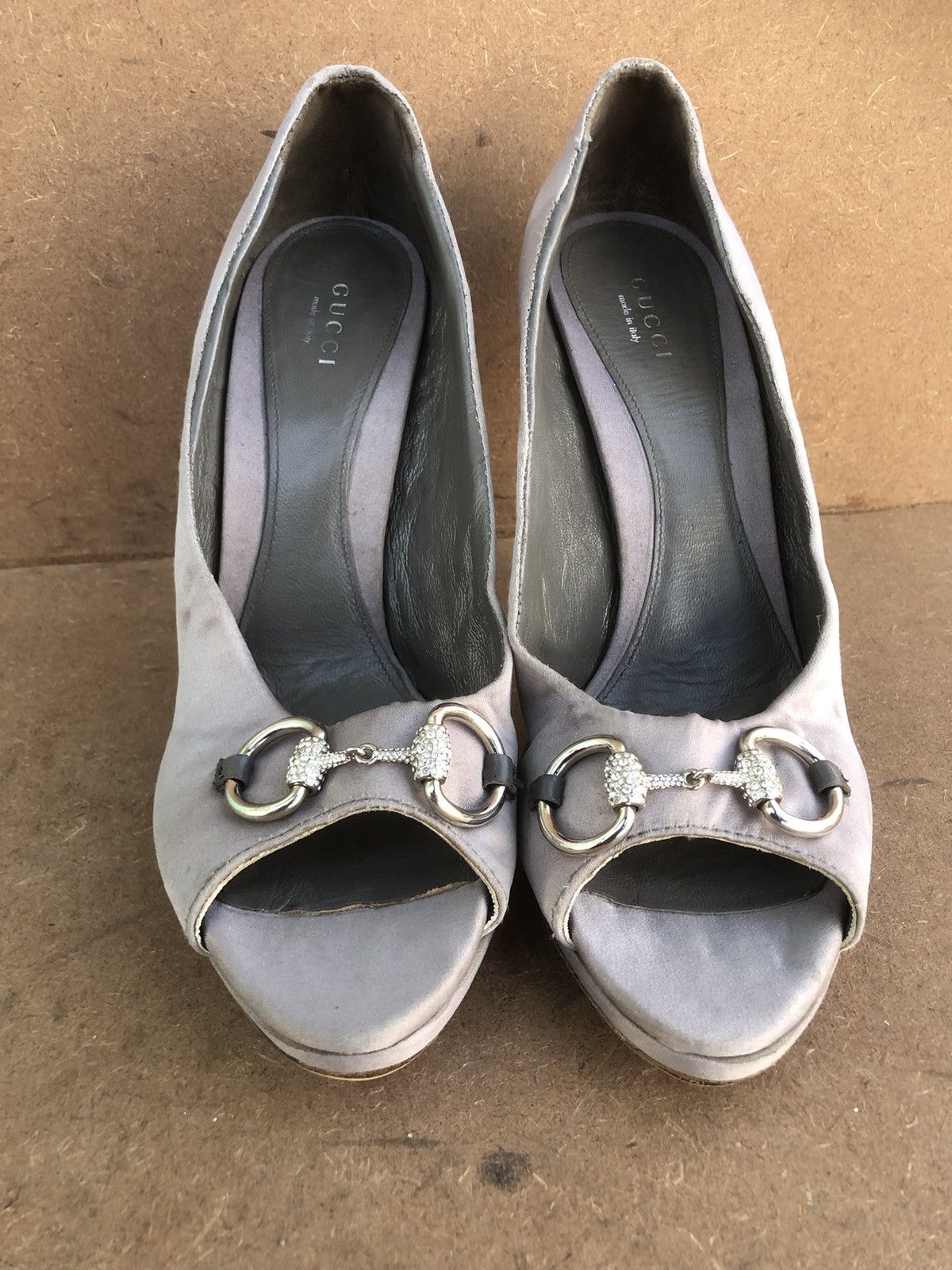 Gucci × Vintage Vintage GUCCI Grey Women’s Heels Size 39.5 Size US 9.5 / IT 39.5 - 1 Thumbnail