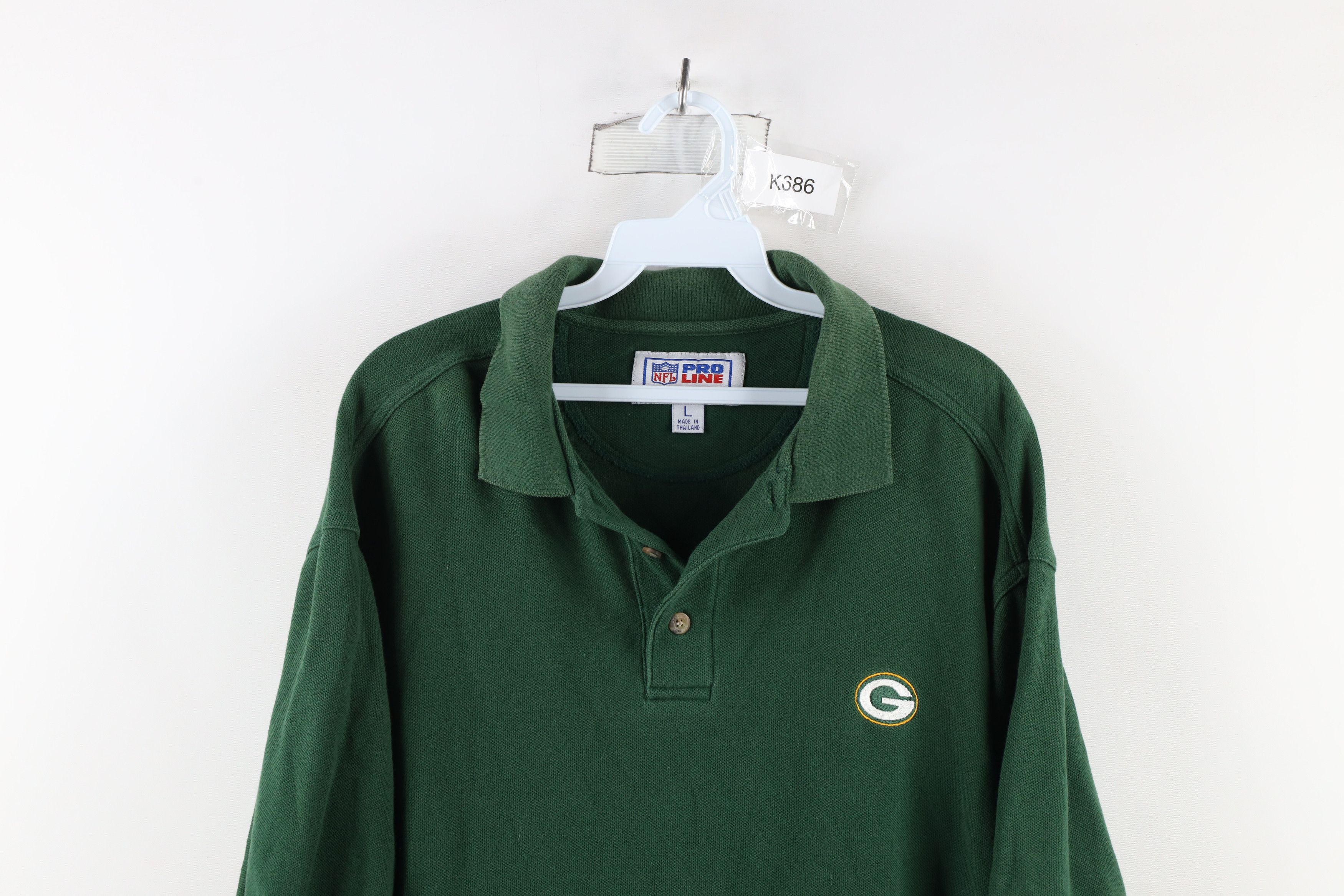 Starter × Vintage Vintage 90s Starter Pro Line Green Bay Packers Football Polo Size US L / EU 52-54 / 3 - 2 Thumbnail