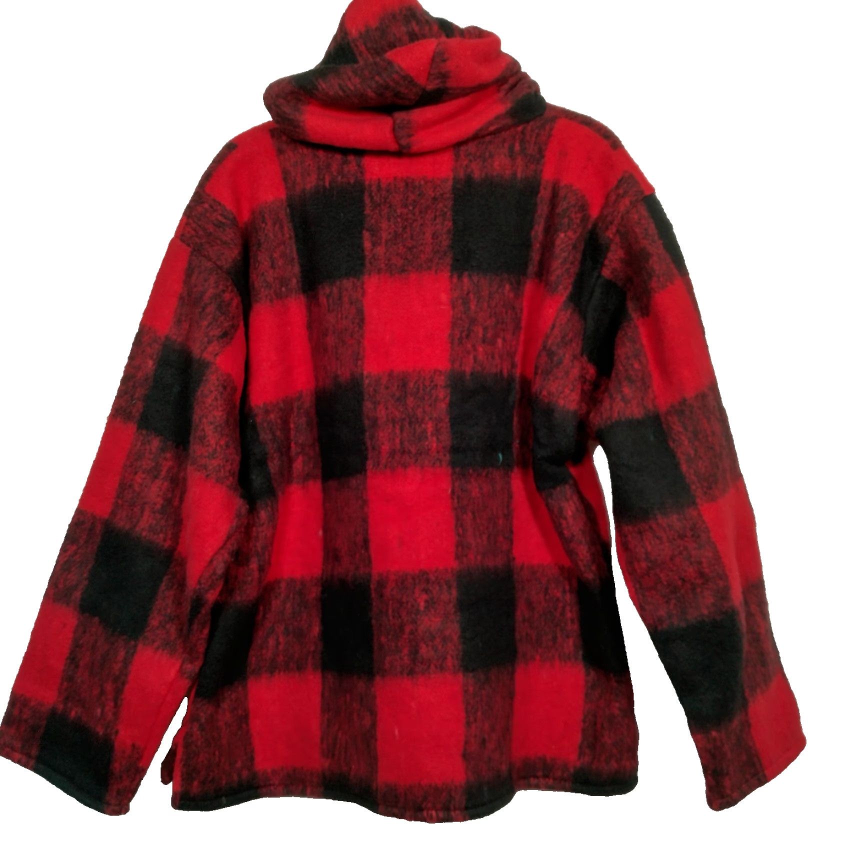 Vintage Earth Ragz Smoky Mountains Jacket Women M Red Buffalo Plaid Fleece Hoodie Embroidered Outdoor Size M / US 6-8 / IT 42-44 - 2 Thumbnail