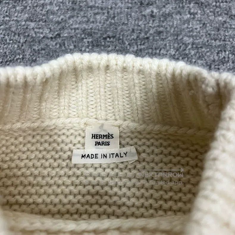 Hermes Hermes Cream White Cashmere Knit Sweater Size XS / US 0-2 / IT 36-38 - 5 Thumbnail
