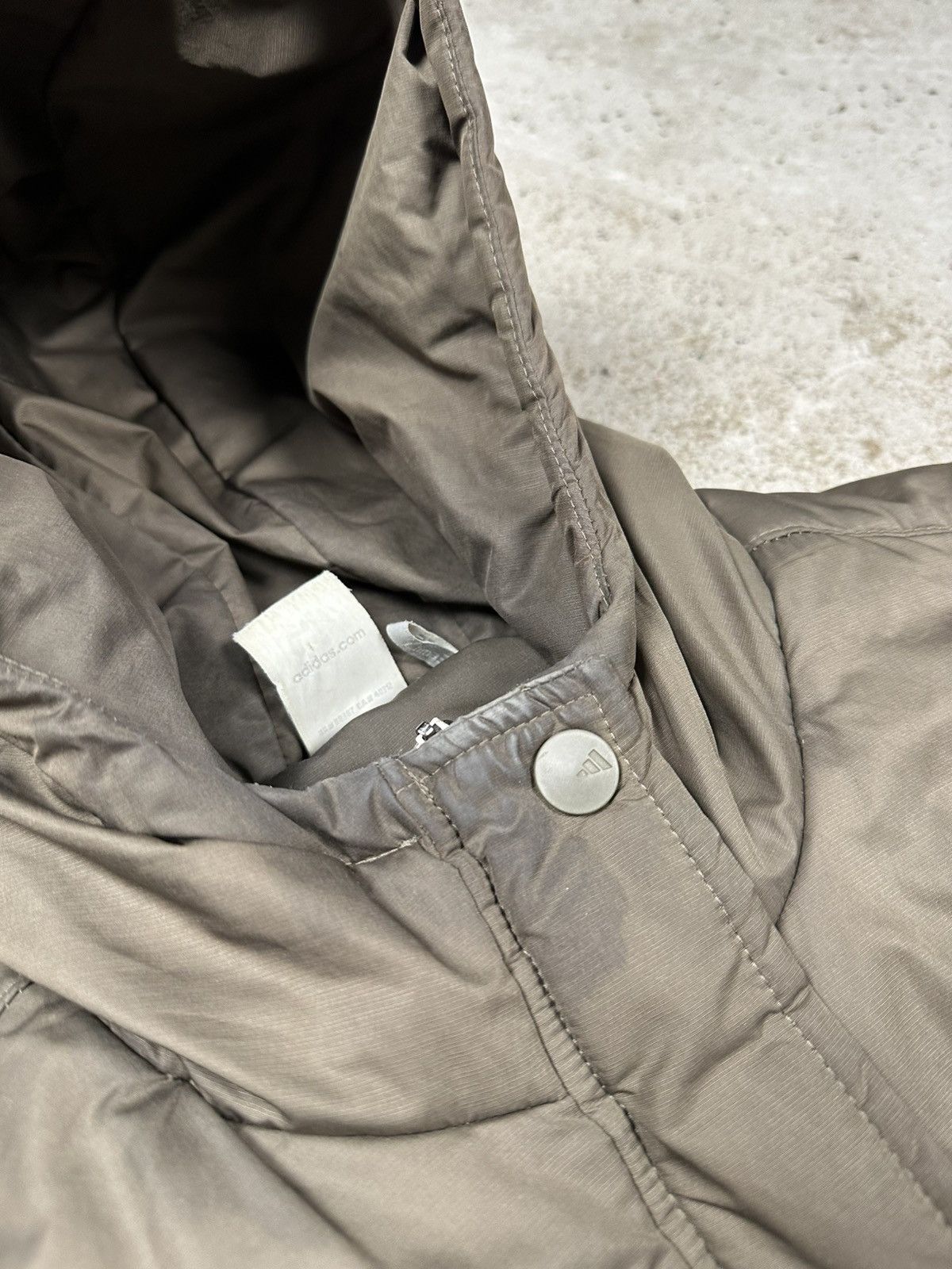 Adidas × Vintage Vintage Y2K Brown Adidas Hooded Bomber Jacket Utility Size US S / EU 44-46 / 1 - 8 Thumbnail