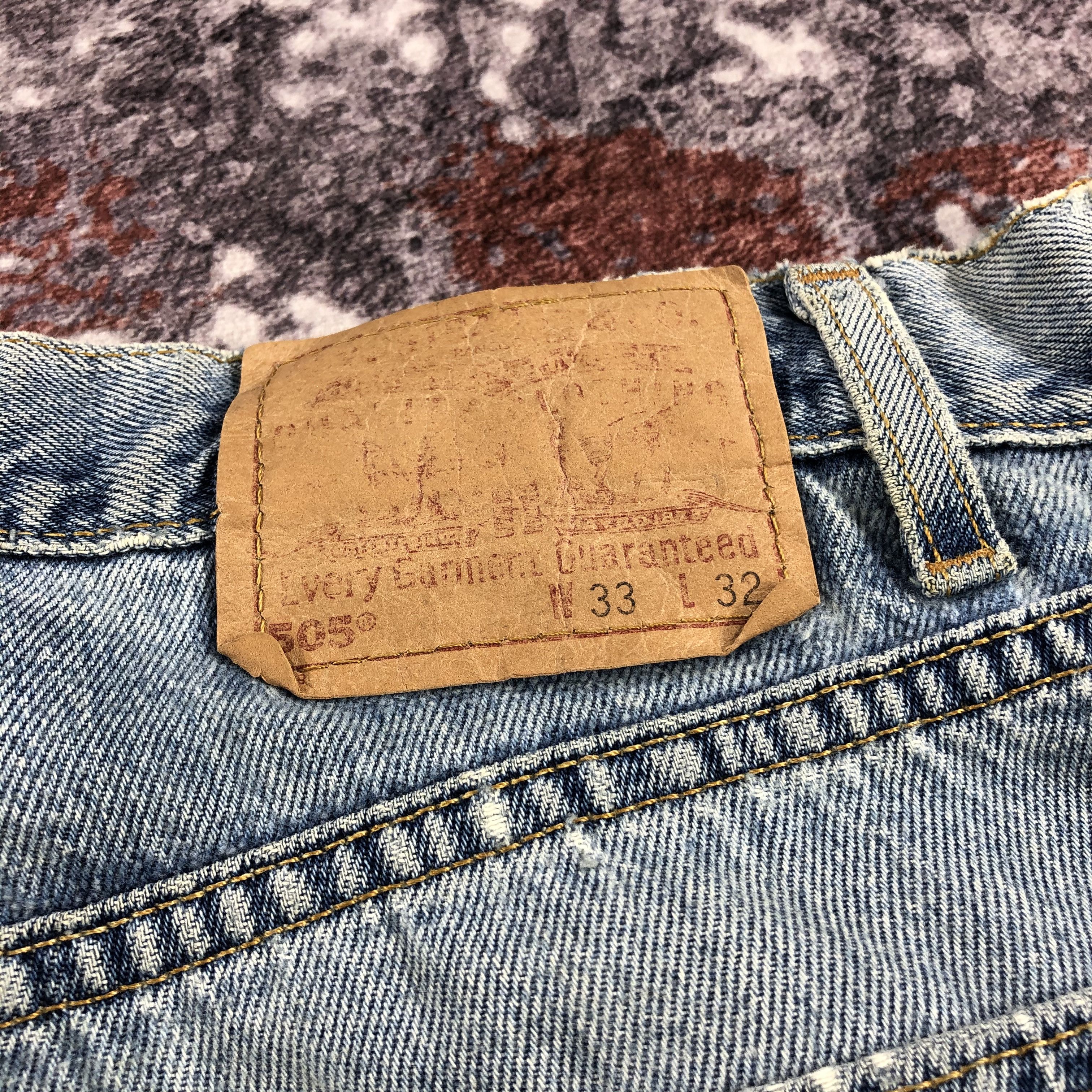 Levi's × Vintage Vintage 90s Ripped Levis 505 Jeans-JM2451 Size US 34 / EU 50 - 6 Thumbnail