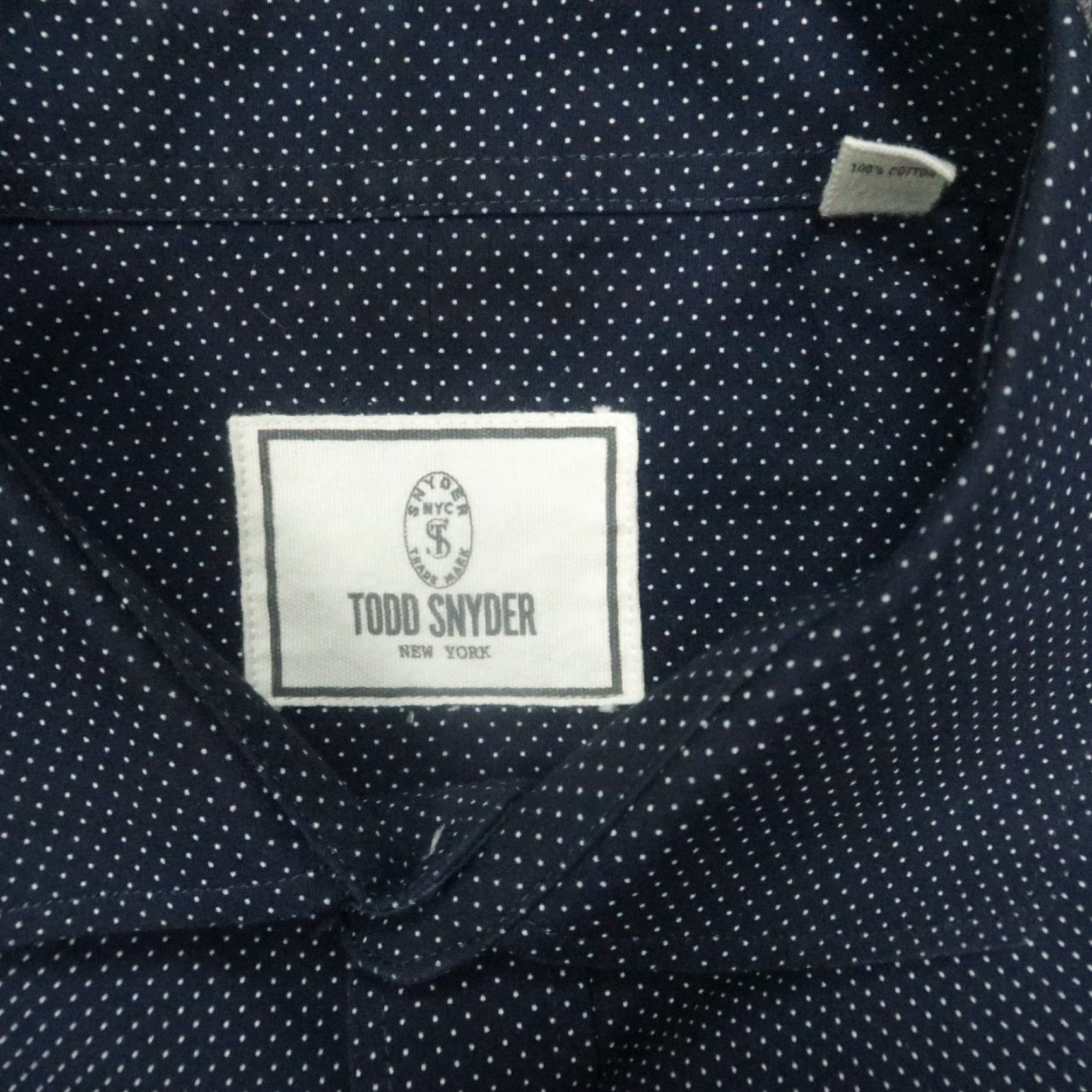 Todd Snyder Todd Snyder Dress Shirt Mens Large 16.5 Blue Polka Dot Long Sleeve Button-Up Size US L / EU 52-54 / 3 - 3 Thumbnail