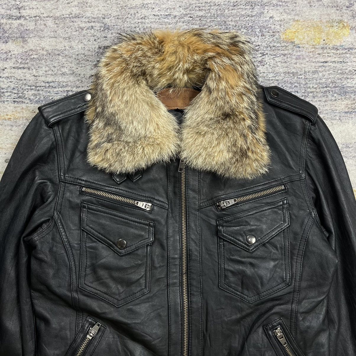 Isamu Katayama Backlash Jackrose bondage fur collar riders leather jacket vkei style Size US M / EU 48-50 / 2 - 2 Thumbnail