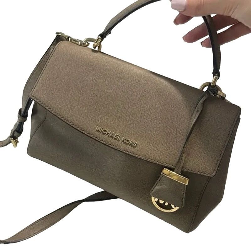 Michael Kors Michael Kors Taupe Leather Satchel Bag Size ONE SIZE - 1 Preview