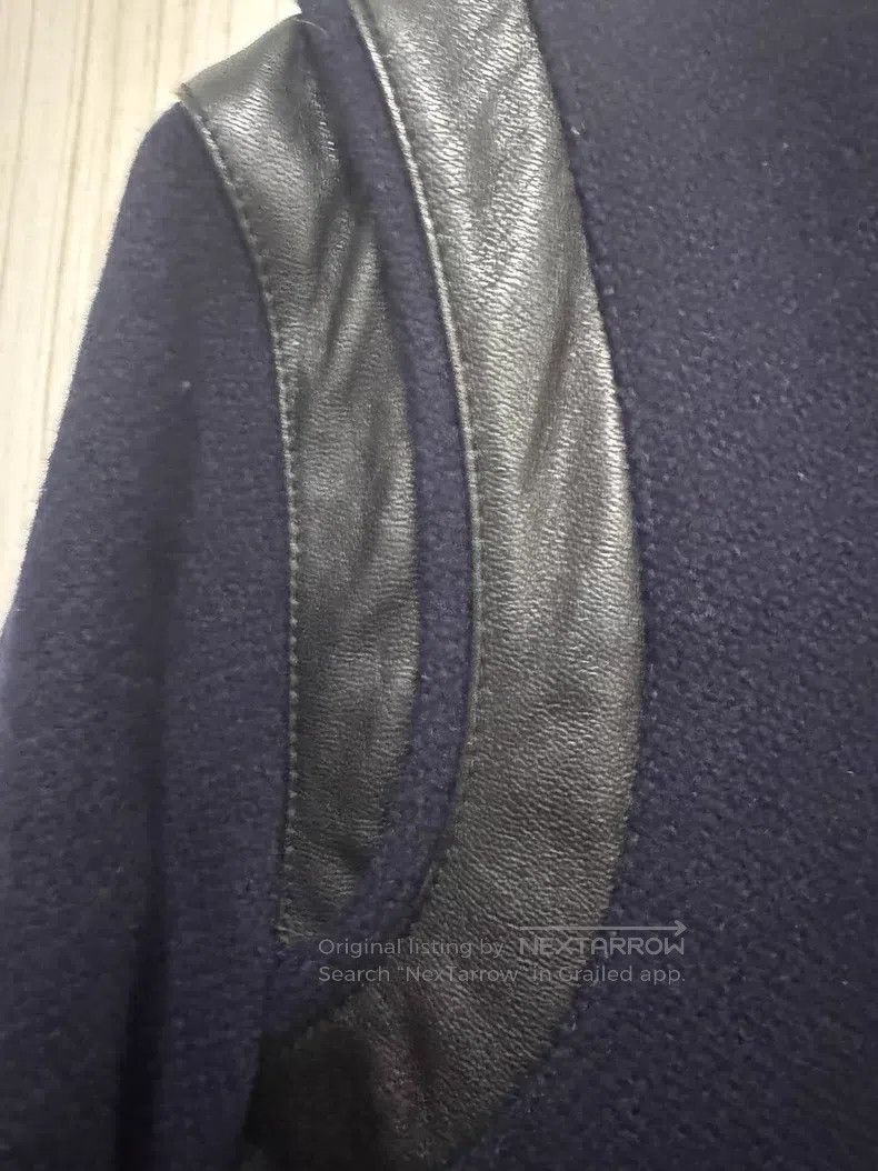 Saint Laurent Paris Saint Laurent Paris Navy Blue Wool Leather Patch Baseball Size US S / EU 44-46 / 1 - 2 Thumbnail