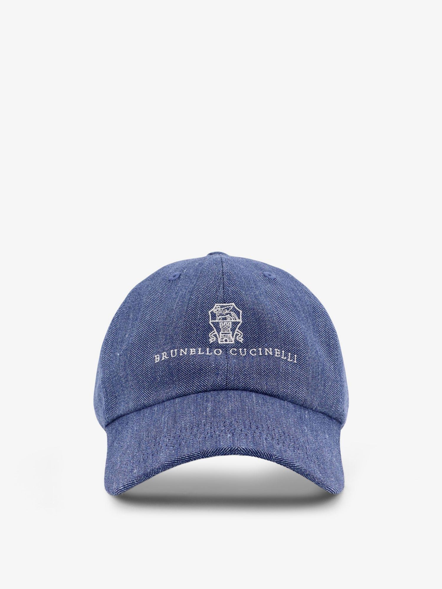 Brunello Cucinelli Linen And Virgin Wool Blend Hat With Embroidered Logo On The Front Size ONE SIZE - 1 Thumbnail