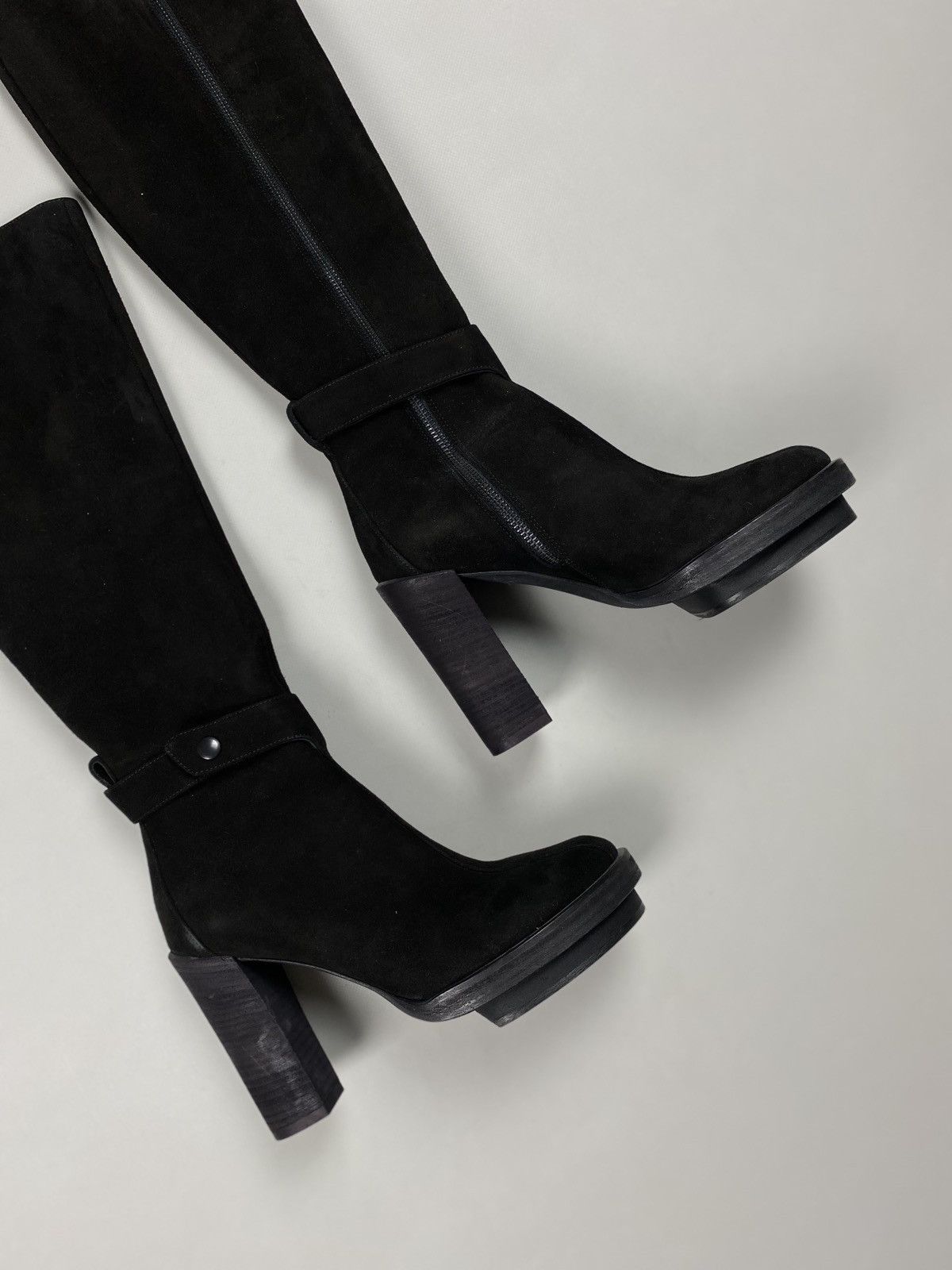 Ann Demeulemeester New! Ann Demeulemeester suede over the knee heeled boots Size US 7.5 / IT 37.5 - 7 Thumbnail
