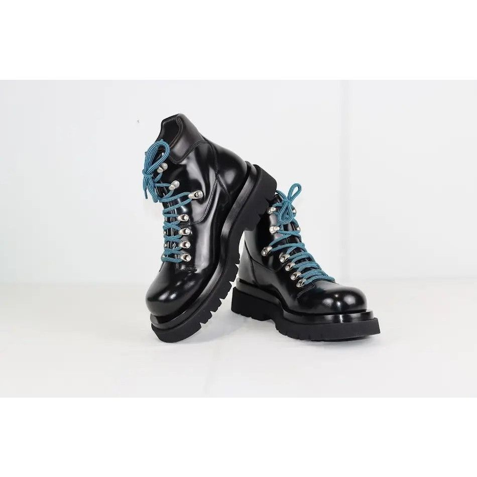 Bottega Veneta o1rshd1 Hiking Lug Gloss Vinyl Boots in Black Size US 6 / EU 39 - 3 Thumbnail