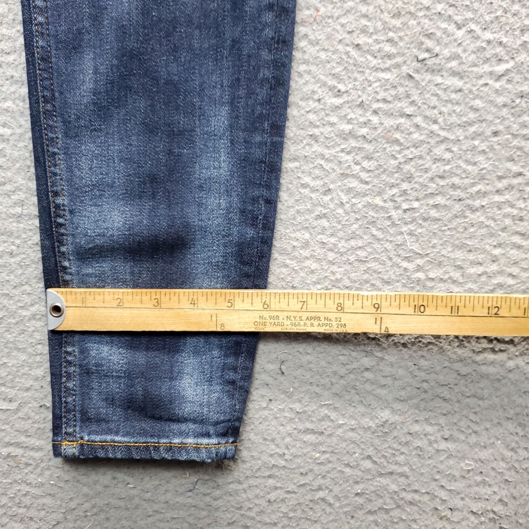Vintage VIGOSS Jagger Skinny Jeans Womens 31 Blue Denim Stretch Distressed Whiskered Jeans Size 24" / US 00 / IT 34 - 5 Thumbnail