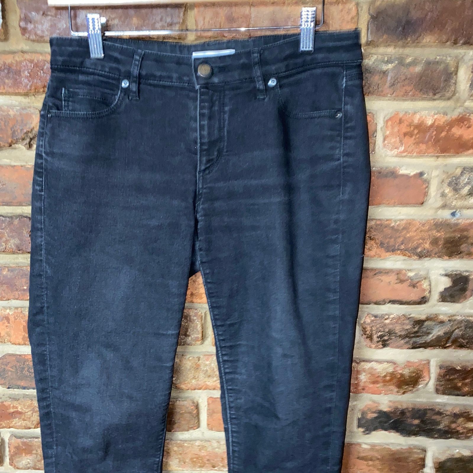 Loft Ann Taylor LOFT Black Wash Denim Skinny Jeans Size 4/27 Size 27" / US 4 / IT 40 - 2 Thumbnail