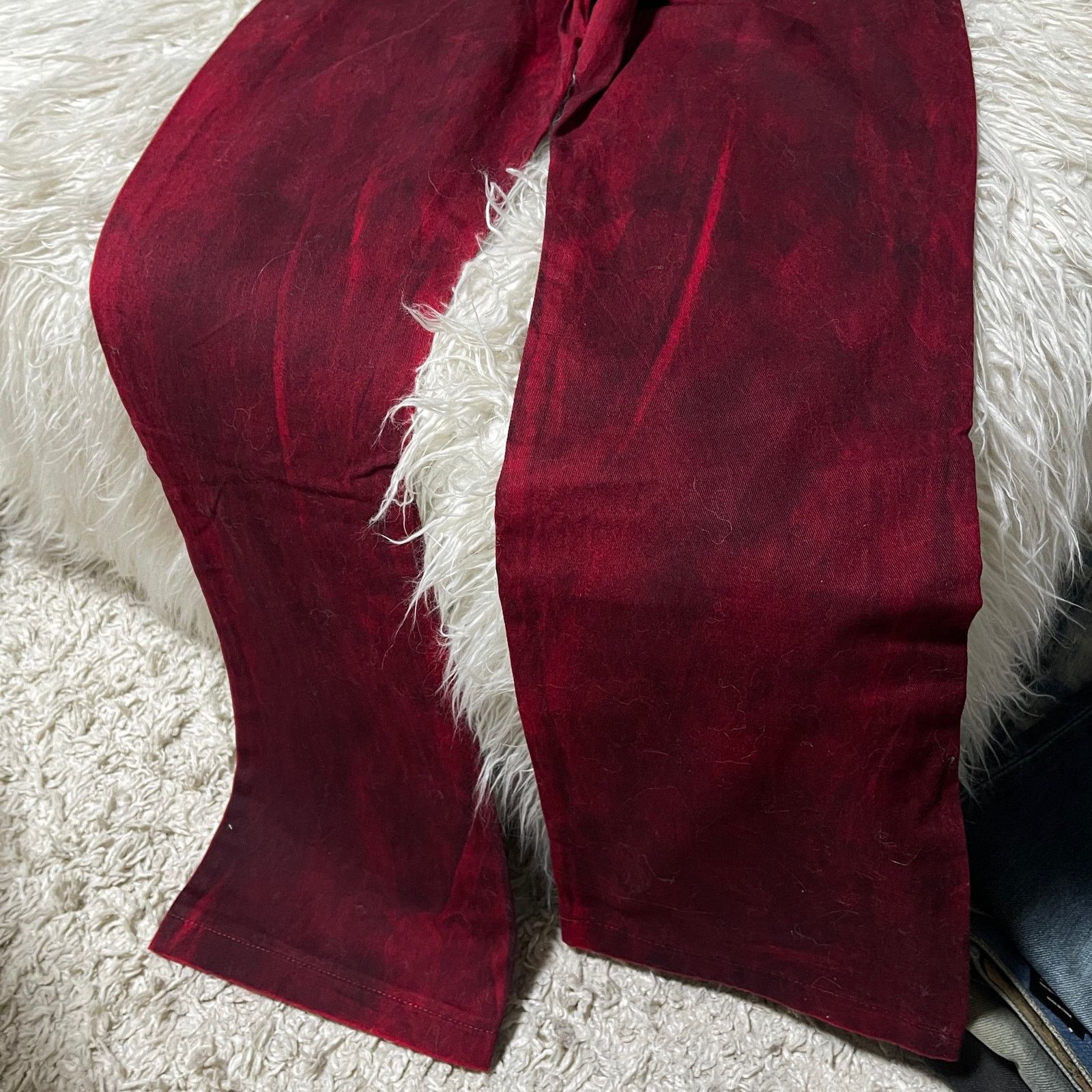If Six Was Nine Vintage Faded Wash Baggy Red Boocut Denim Jeans Pant size 25 Size 25" / US 0 / IT 36 - 8 Thumbnail