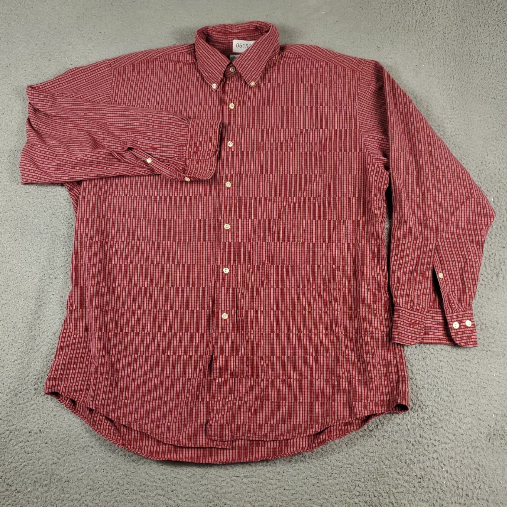 Brooks Brothers Brooks Brothers Shirt Mens L Red Plaid Button-Up Long Sleeve Casual/Business/Workwear Size US L / EU 52-54 / 3 - 2 Thumbnail