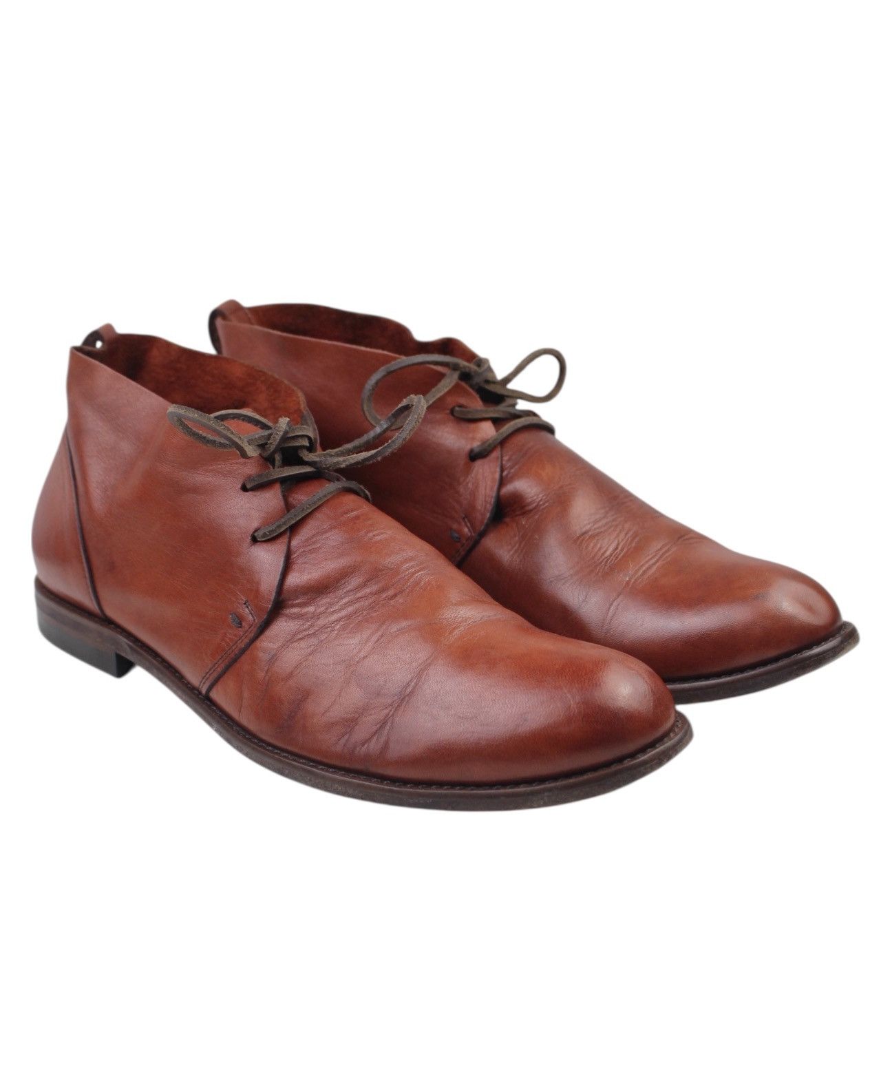 Japanese Brand 2000S SHIPS JAPAN HANDMADE BROWN LEATHER CHUKKA BOOTS Size US 10 / EU 43 - 1 Thumbnail