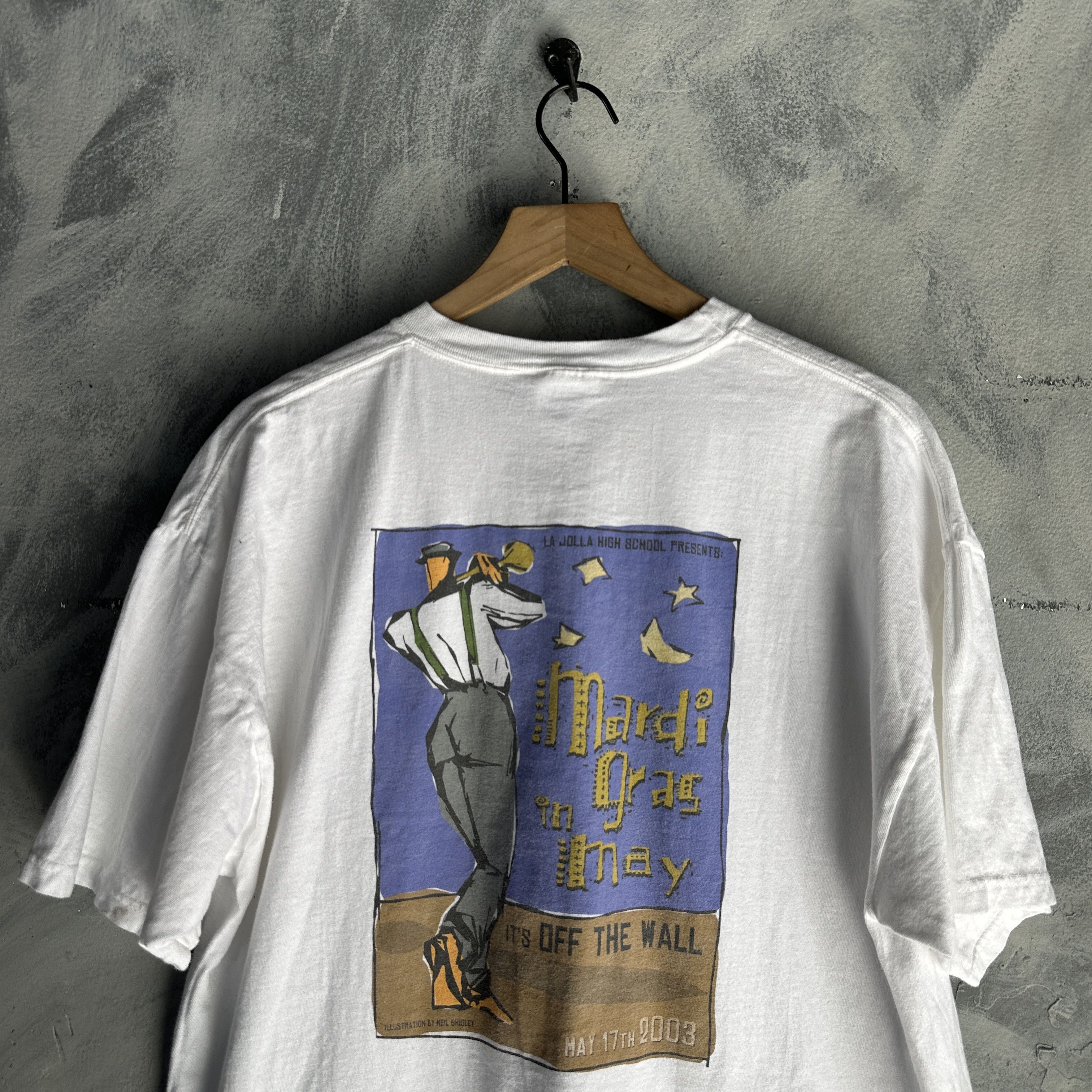 Other Vtg Mardi Gras T Shirt Mens XL White La Jolla High School Size US XL / EU 56 / 4 - 5 Thumbnail