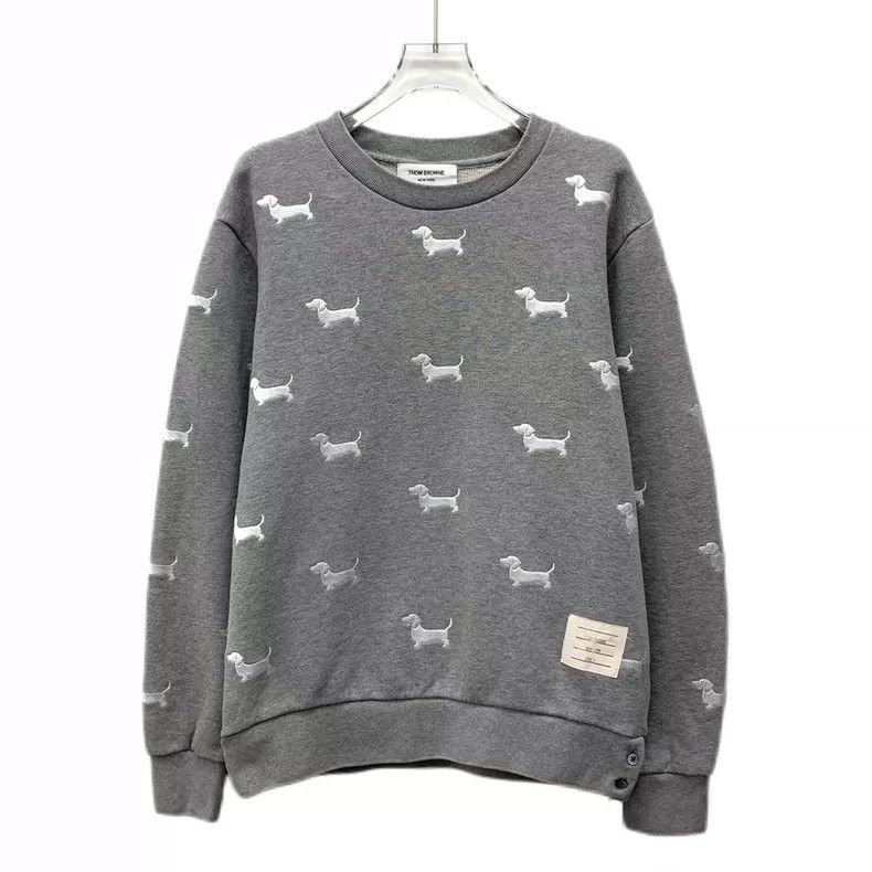 Thom Browne Thom Browne size2 Gray puppy embroidered cotton round neck Size US M / EU 48-50 / 2 - 1 Thumbnail