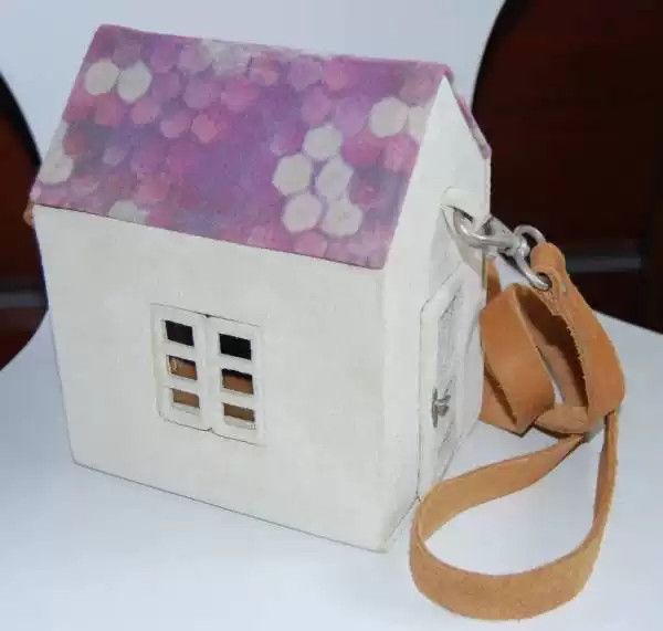 Undercover Archive But Alice's Little House Crossbody Bag in White, Men's
