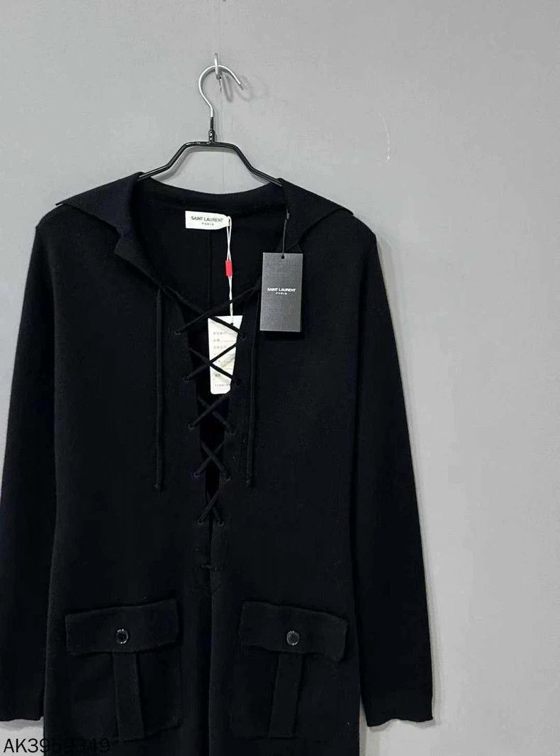 Saint Laurent Paris Saint Laurent ParisStrappy Long Sleeve Cropped Dress 2504- Size S / US 4 / IT 40 - 2 Thumbnail