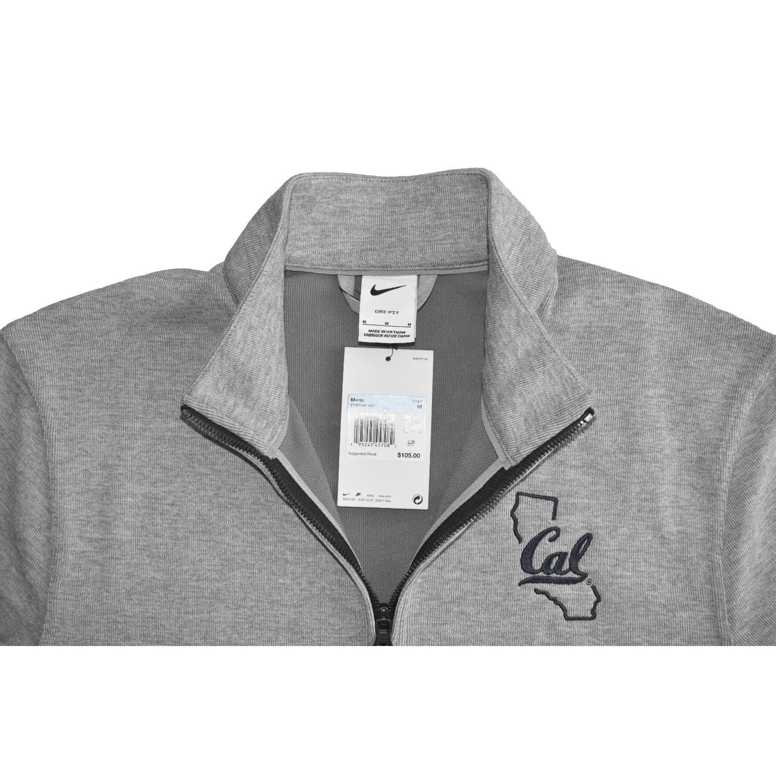 Nike NIKE Heather Cal Embroidered Half Zip Sweatshirt Sz M $105 Size US M / EU 48-50 / 2 - 4 Thumbnail
