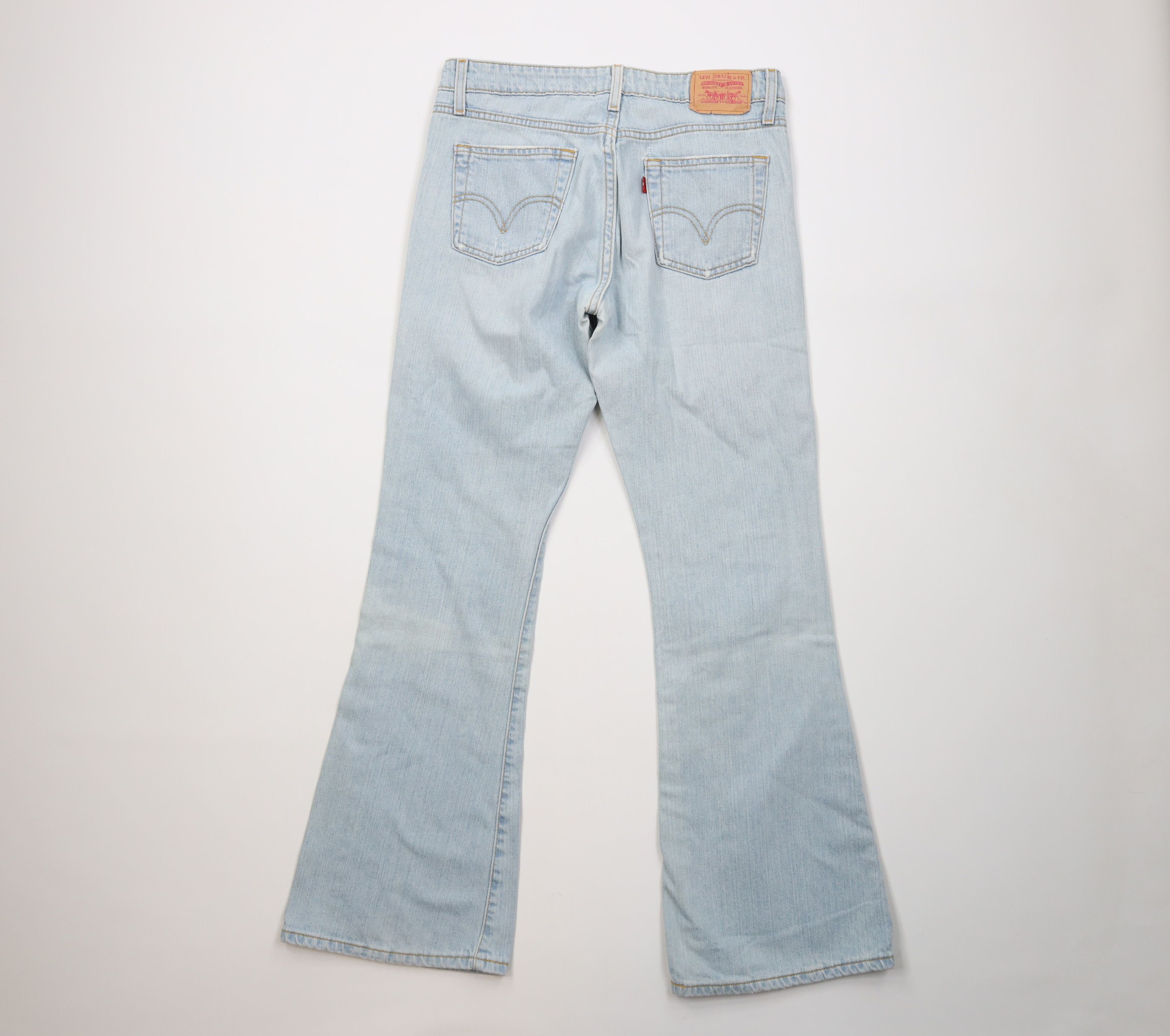Levi's Vintage Y2K 2005 Levis 519 Rise Flared Denim Jeans Blue Size 30" / US 8 / IT 44 - 9 Thumbnail