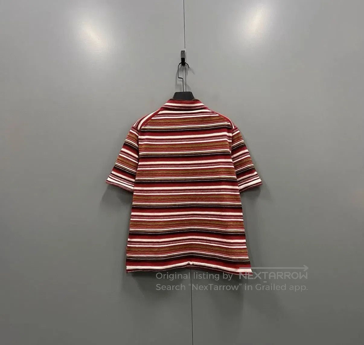 Dior Red Striped Short-Sleeve Polo Shirt. Size US XL / EU 56 / 4 - 2 Thumbnail