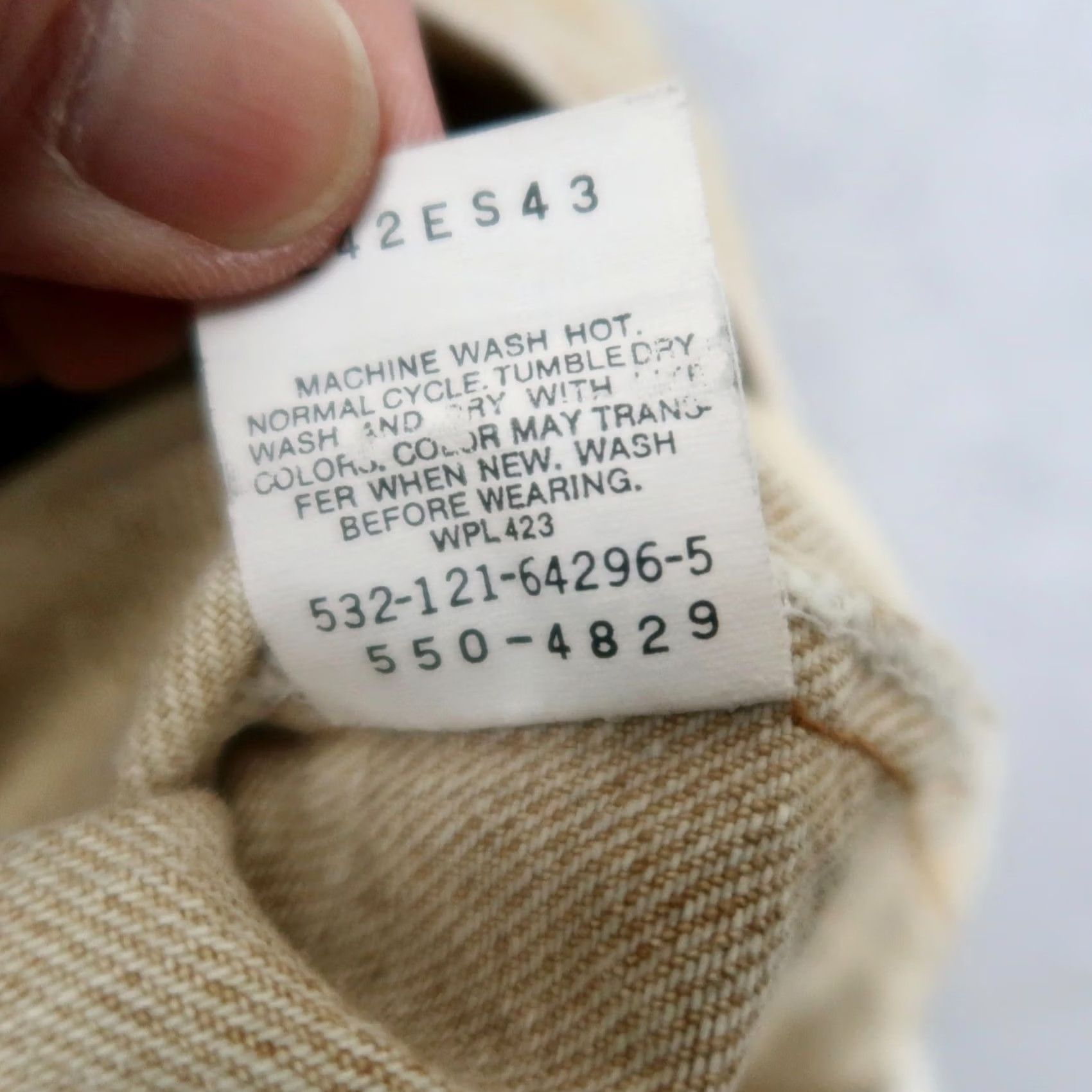 Levi's VINTAGE Levi's 550 Jeans Men's 29x30 Tan Denim Relaxed Fit USA Made 90s 5-Pocket Style Mens Size US 29 - 5 Thumbnail