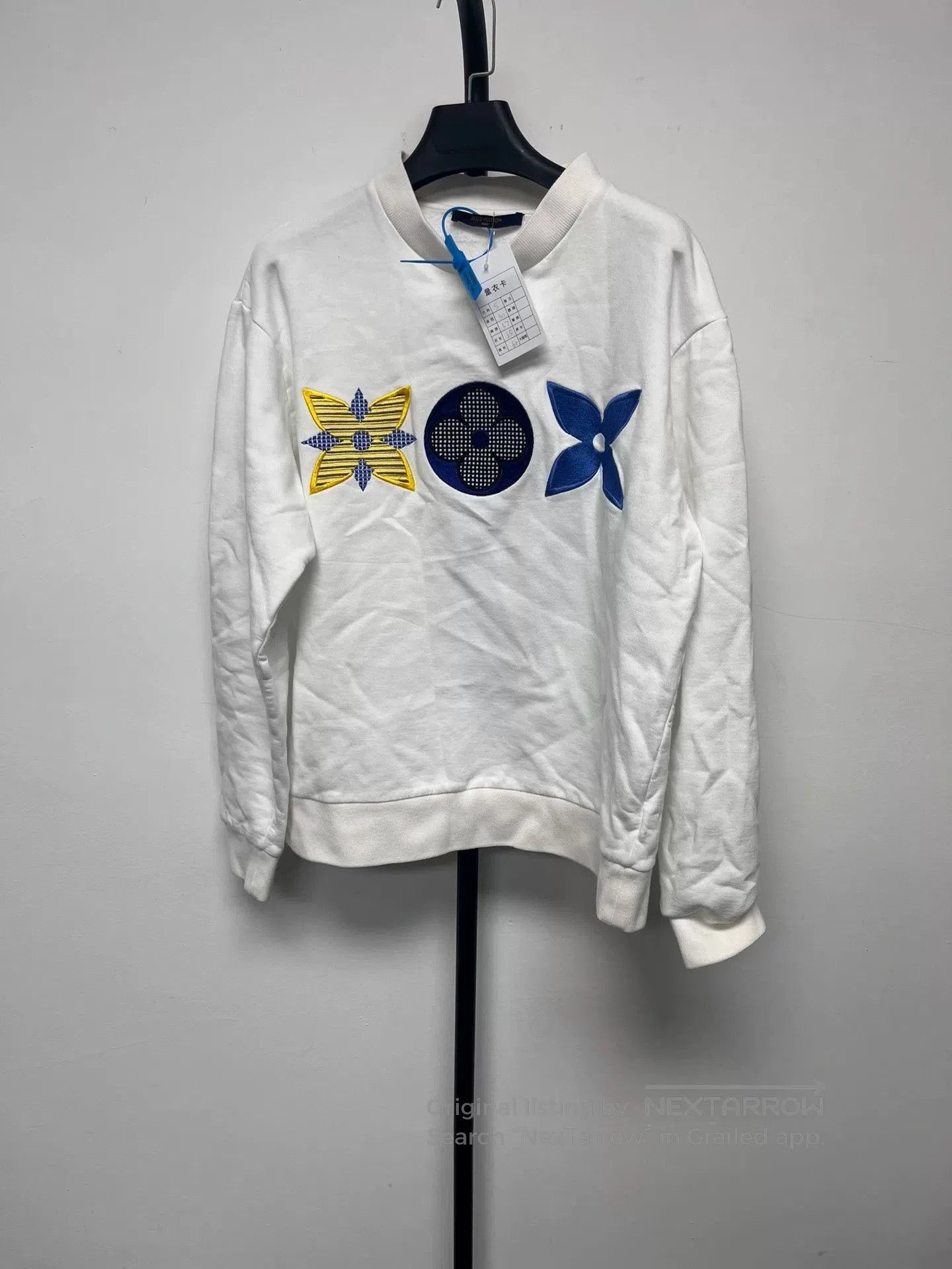 louis vuitton monogram floral embroidered sweatshirt.