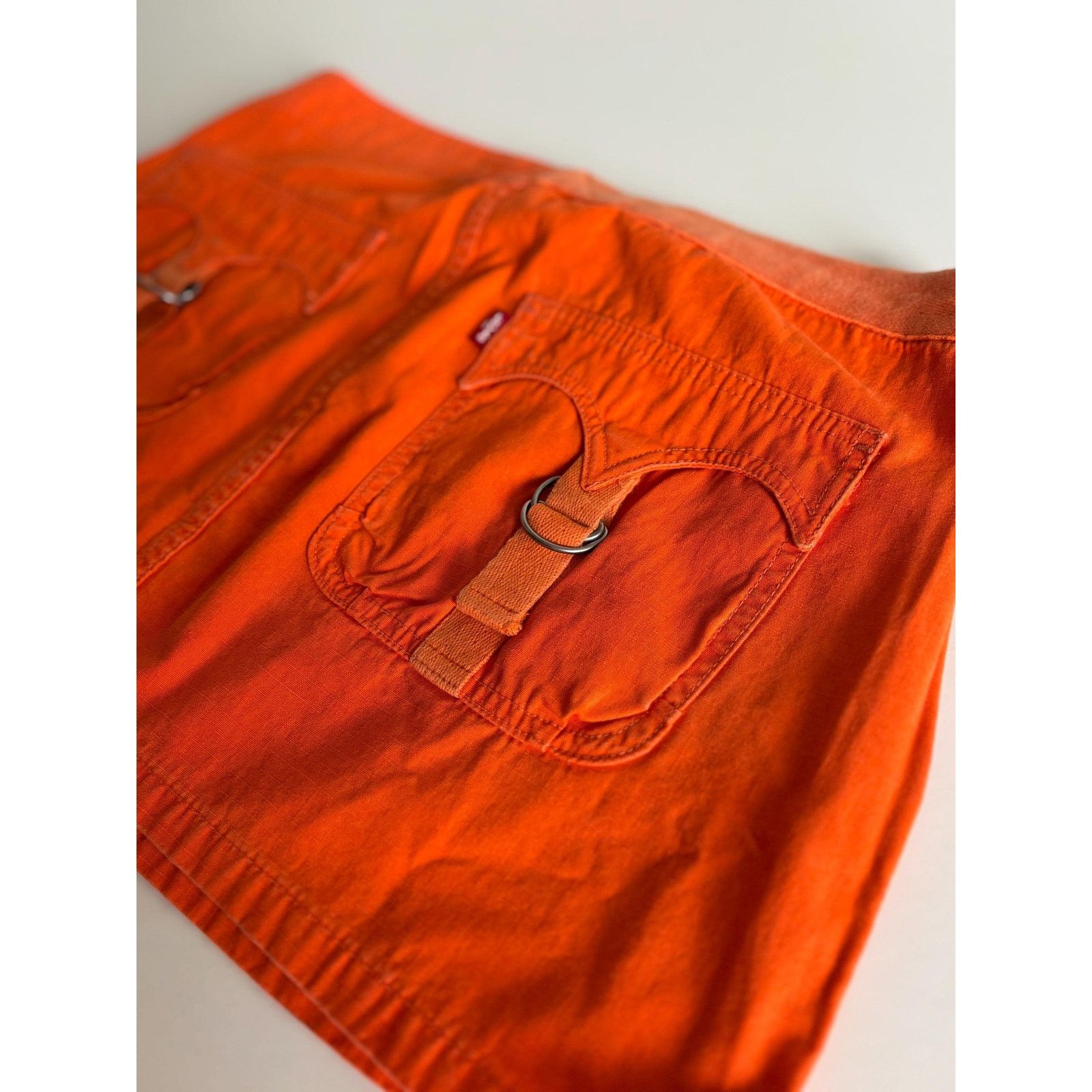 Levi's × Levi's Vintage Clothing Levi’s Red Tab Mini Skirt Y2K Orange D-Ring Pocket Utility M Size 28" / US 6 / IT 42 - 6 Thumbnail
