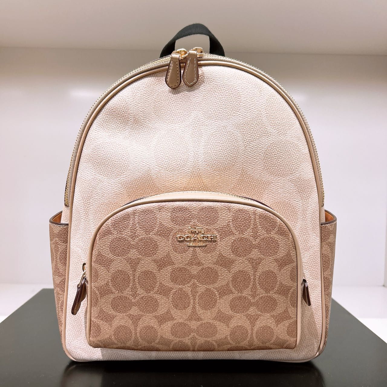 Coach Court Backpack In Blocked Signature Canvas CZ771 Size ONE SIZE - 2 Thumbnail