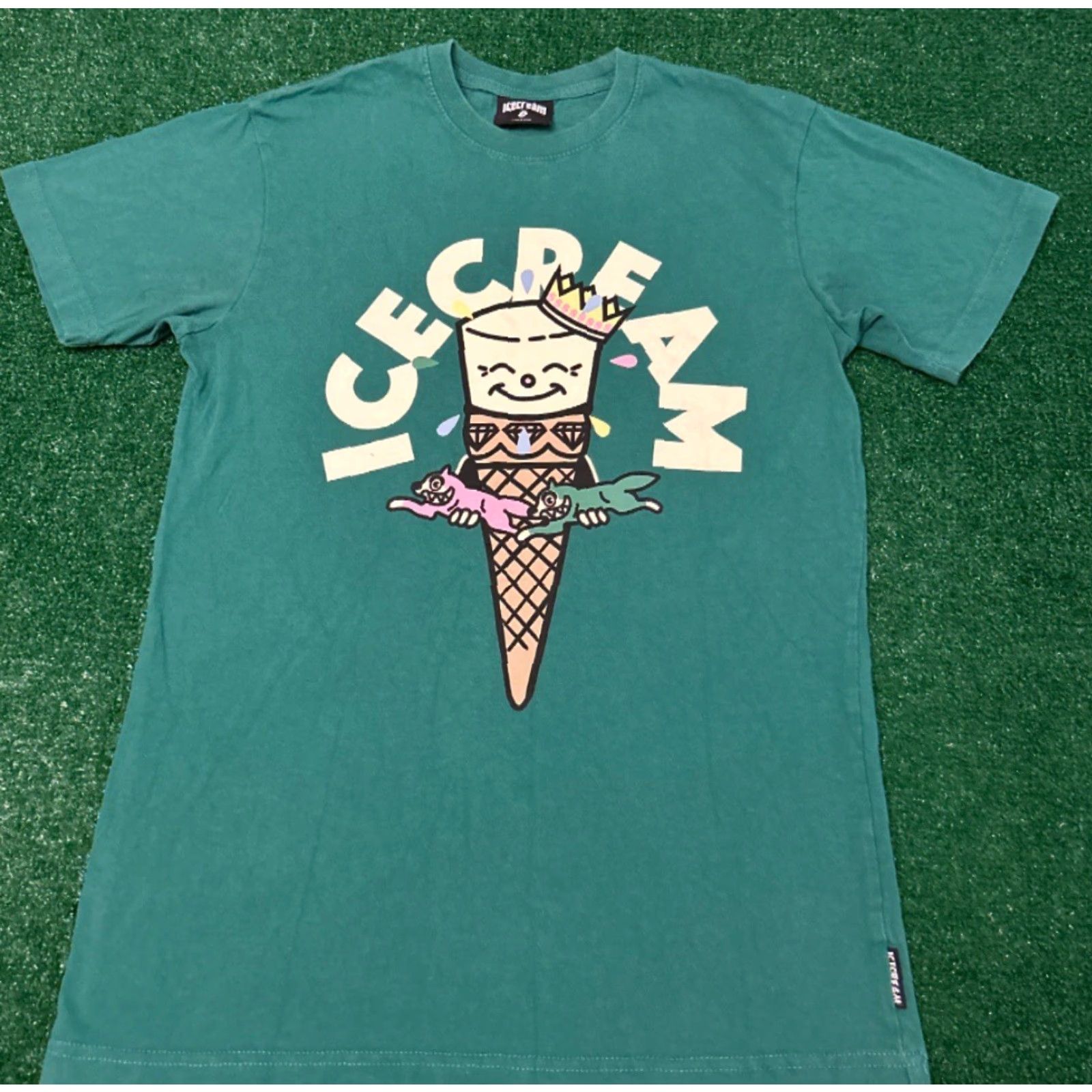 Vintage VINTAGE Ice Cream BBC Icecream Cone Running Dog Logo Shirt Mens Small Green Hip Hop Retro Size US S / EU 44-46 / 1 - 3 Thumbnail