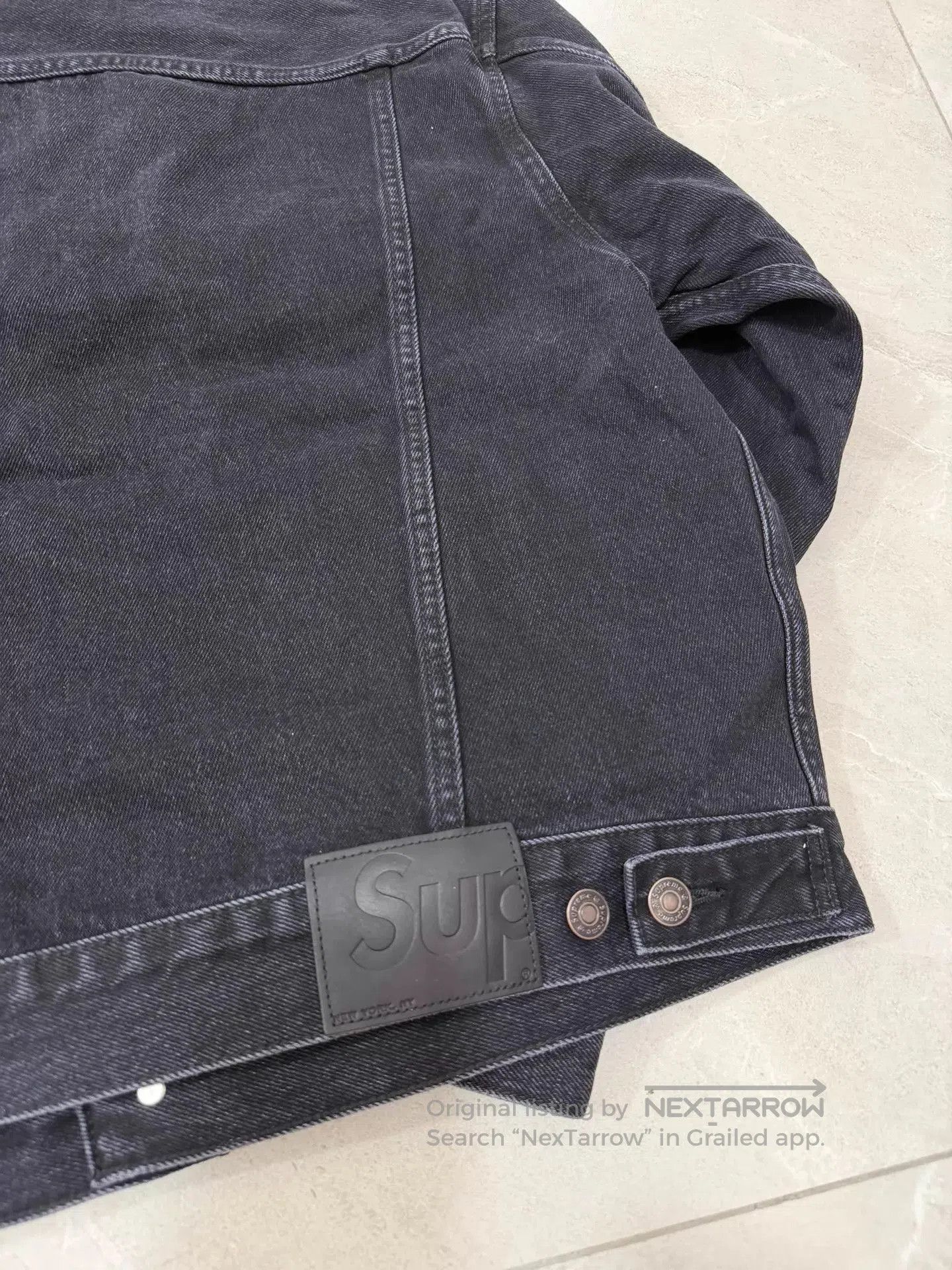 Supreme Black Denim Jacket . Size US M / EU 48-50 / 2 - 6 Thumbnail