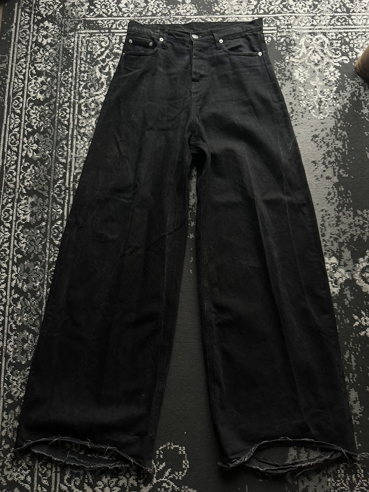 Paradoxe Paris Paradox Paris Big Baggy Black Denim Size US 31 - 3 Thumbnail
