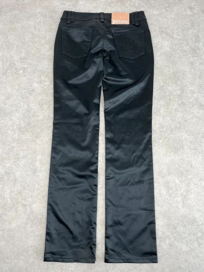 John Galliano AW2007 John Galliano Black Nylon Elastic Pants Size US 30 / EU 46 - 7 Thumbnail