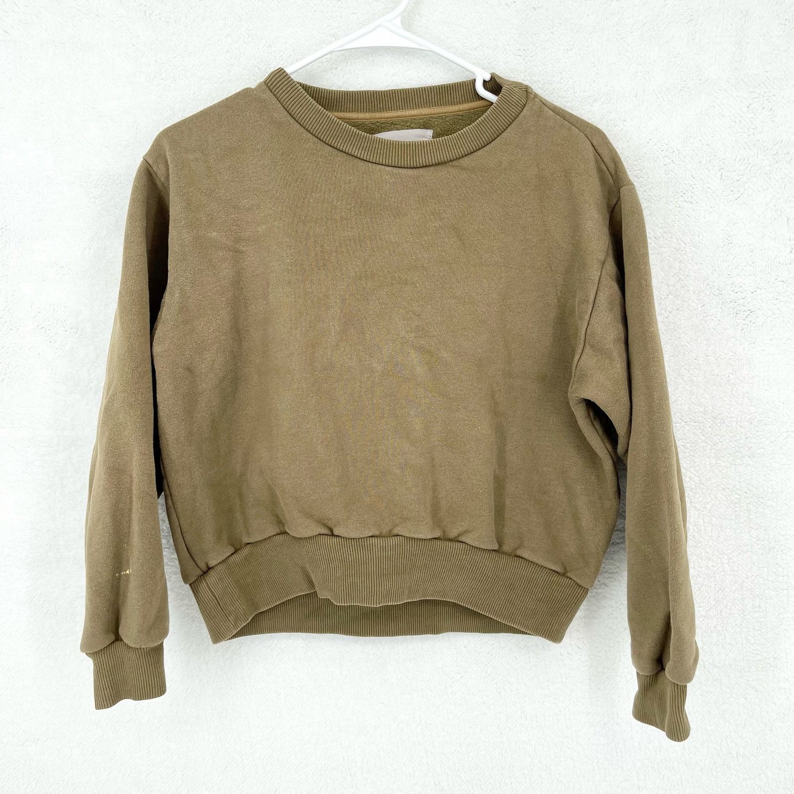Everlane Everlane Olive Green Sleeve Everyday Crewneck Sweatshirt Size XS / US 0-2 / IT 36-38 - 1 Thumbnail