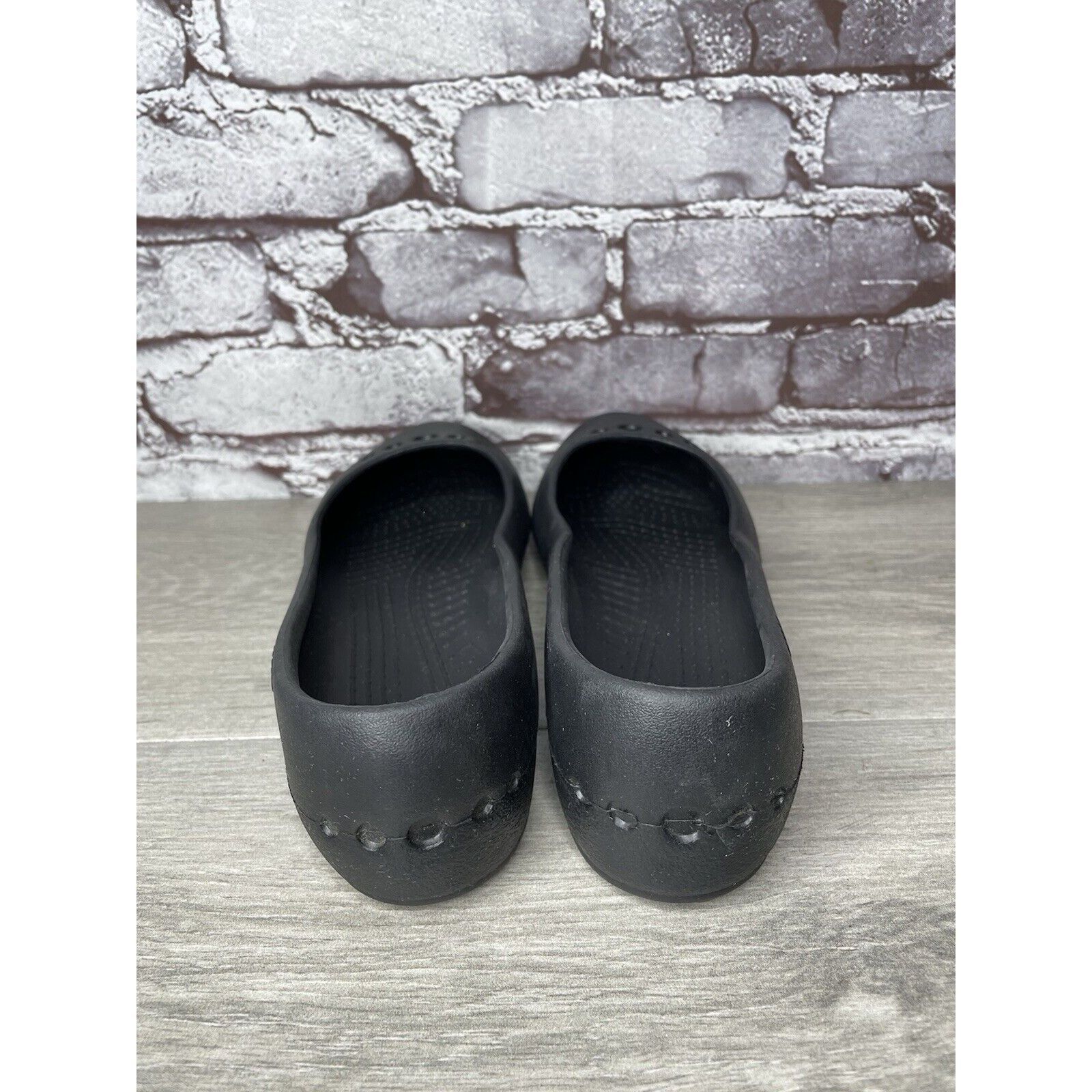 Crocs Crocs Black Rubber Slip On Lightweight Ballet Flats Shoes Wo Size US 11 / IT 41 - 15 Thumbnail