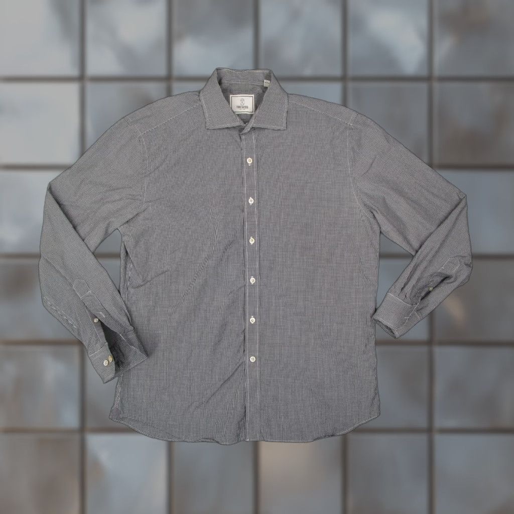 Todd Snyder Todd Snyder Shirt Mens 16.5 34 Black Button-Up Long Sleeve Casual Workwear Size US S / EU 44-46 / 1 - 1 Thumbnail