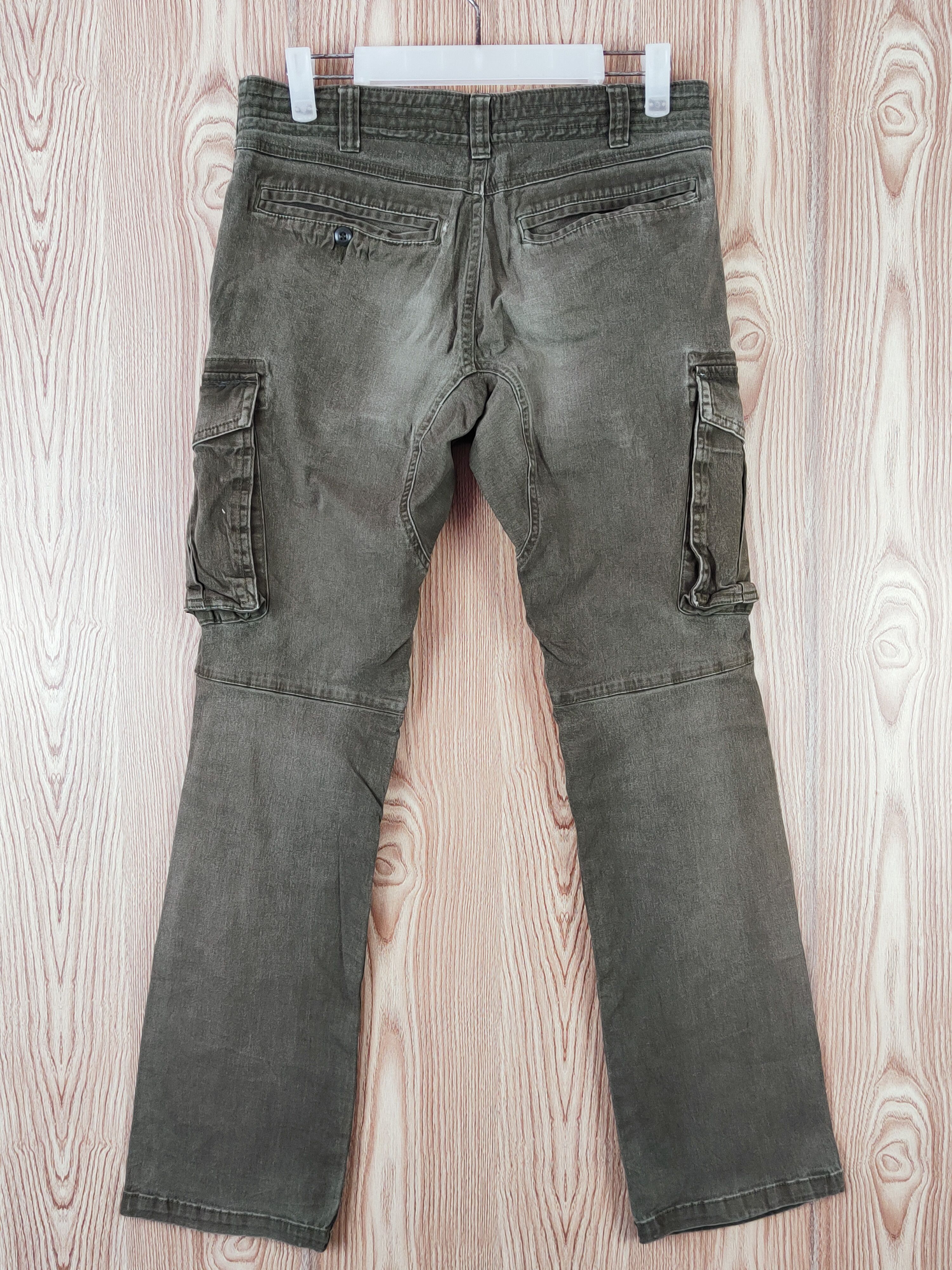 Japanese Brand Geride Olive Multipocket Tactical Cargo Pants #W902 Size US 31 - 7 Thumbnail