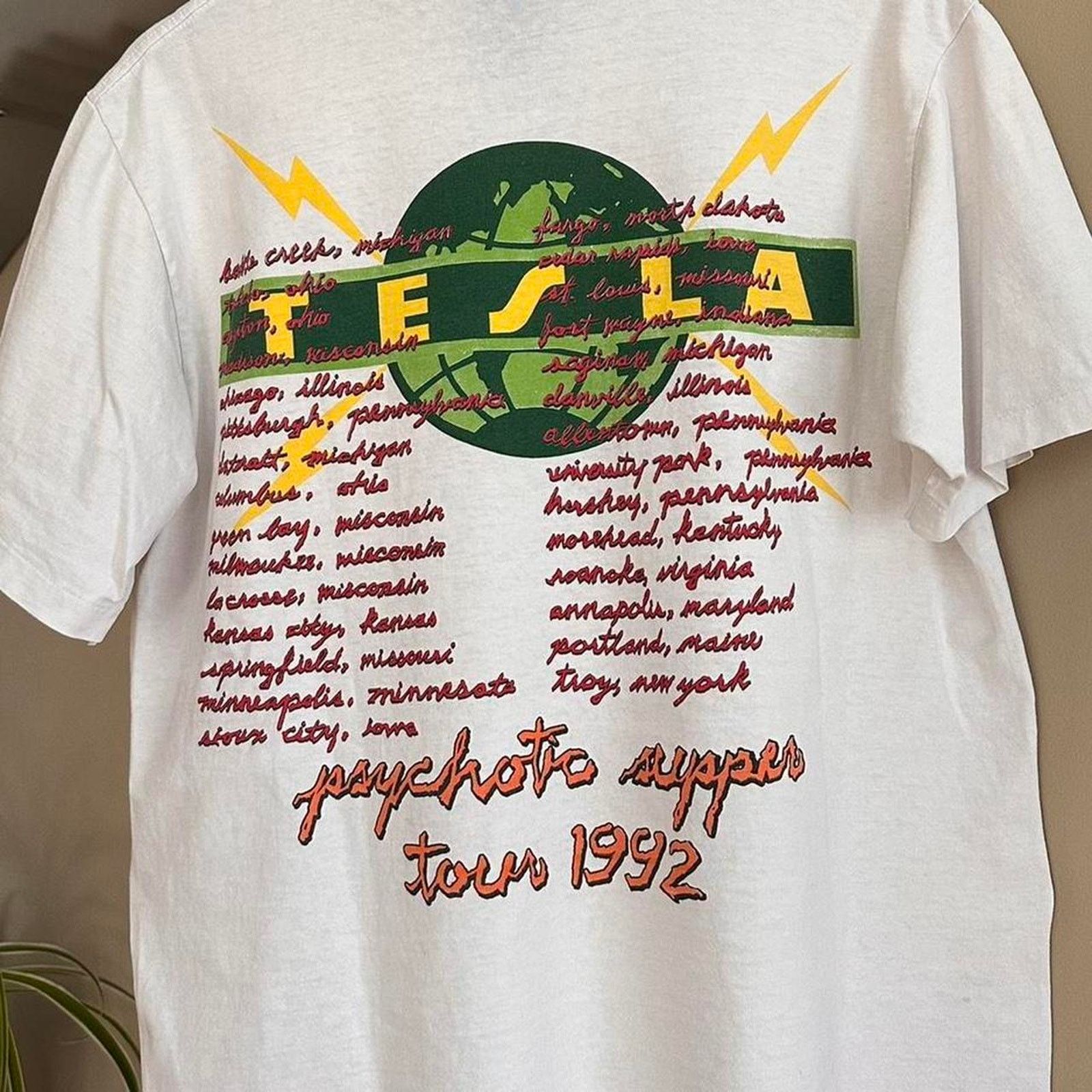 Band Tees × Vintage Vintage 1992 Tesla Band Shirt Size US L / EU 52-54 / 3 - 6 Thumbnail