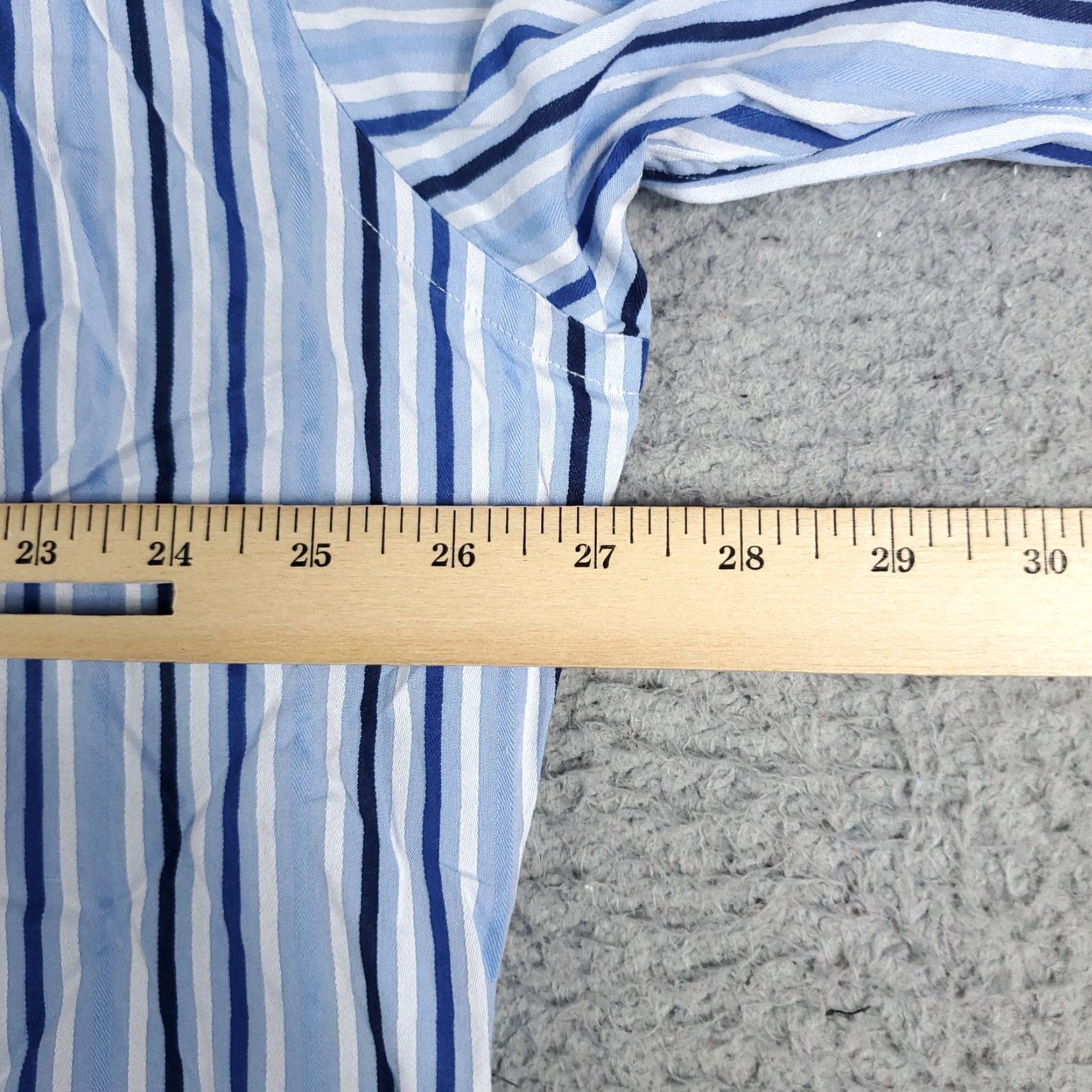 Tommy Hilfiger TOMMY HILFIGER Shirt Mens XL Blue White Striped Casual Button-Up Long Sleeve Size US XL / EU 56 / 4 - 5 Thumbnail