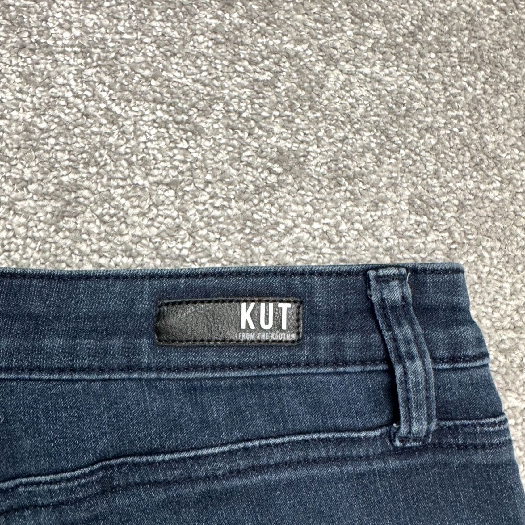 Vintage KUT from The Kloth Donna High Rise Ankle Skinny Jeans Womens 10 Dark Wash Denim Blue Skinny Jeans Women Size 10 Regular 32 Inseam 26 in Jeans Size 32" / US 10 / IT 46 - 6 Thumbnail