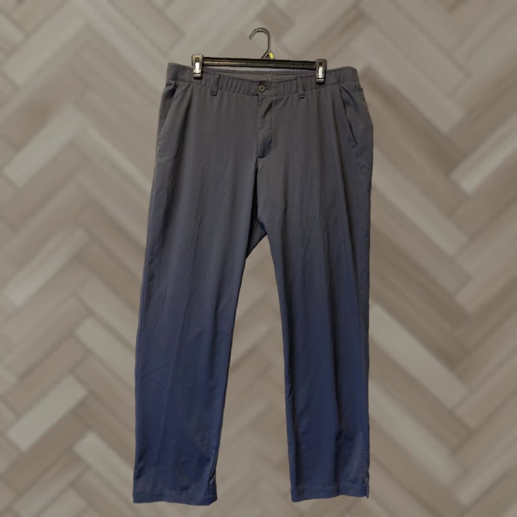 Under Armour Under Armour Pants Mens 40x32 Black Performance Chino Golf Stretch Wrinkle Resistant Lightweight Windproof Flat Front Logo 40in Inseam Mens Size US 40 / EU 56 - 1 Thumbnail